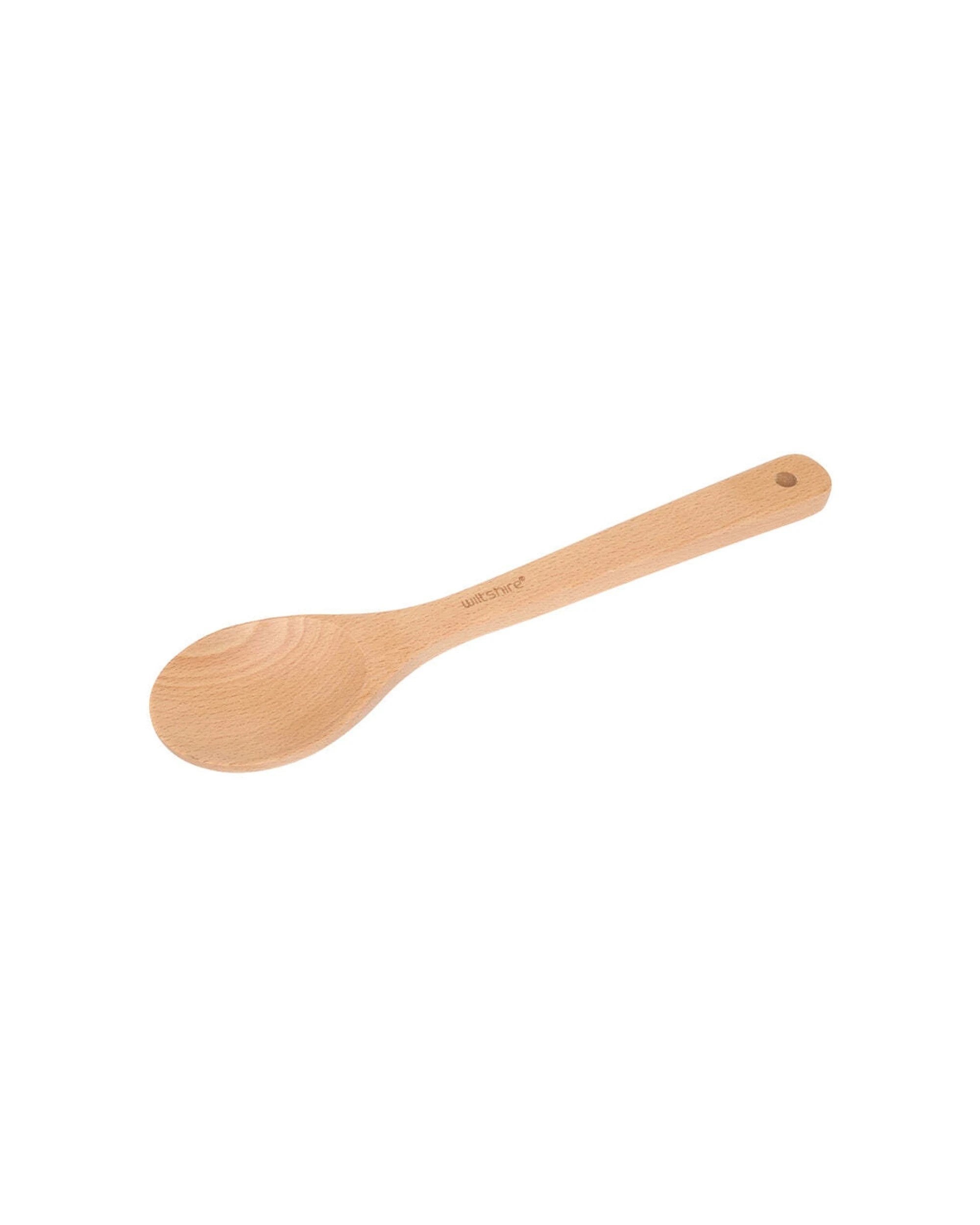 1 Wiltshire Beechwood Non-Stick Solid Spoon Stirrer Kitchen Utensil 31cm - Natural, 1 of 2