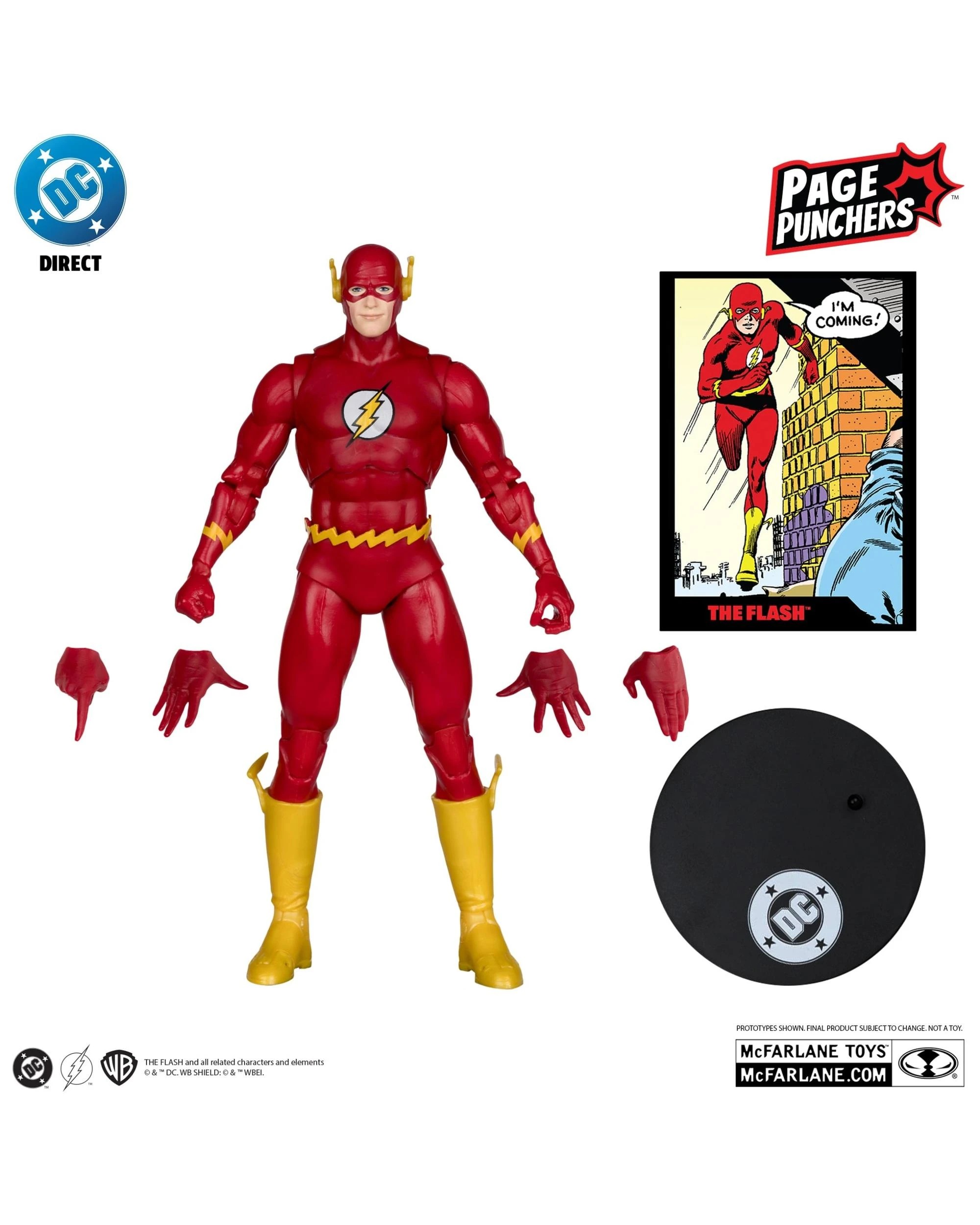 3 DC Direct Page Punchers The Flash #123 Barry Allen 7 inch Figure With Comic, 3 of 9