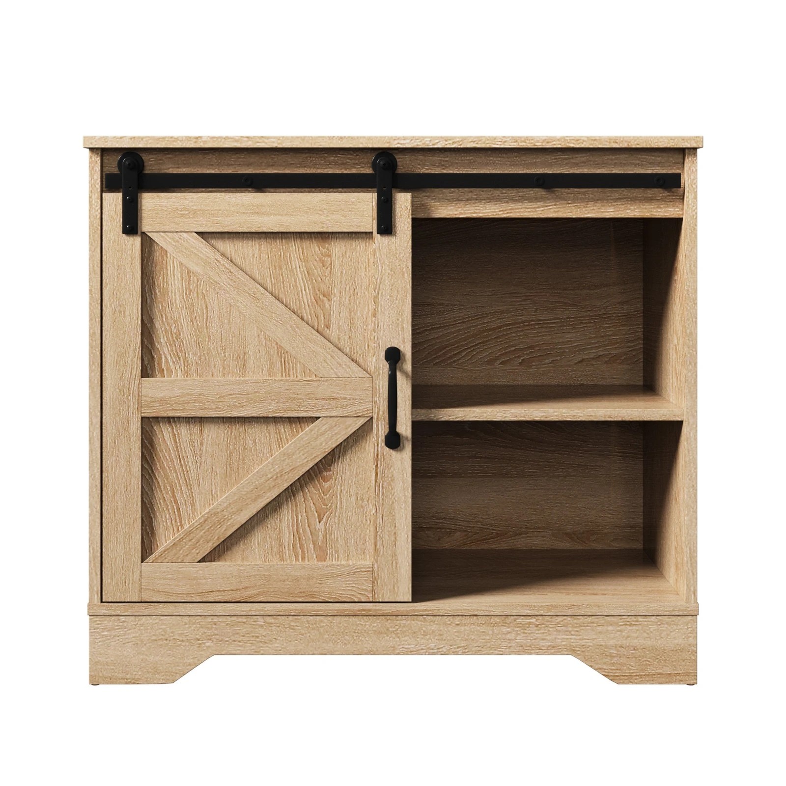 7 Oikiture 2x Buffet Sideboard Storage Cabinet Sliding Door - Natural, 7 of 9