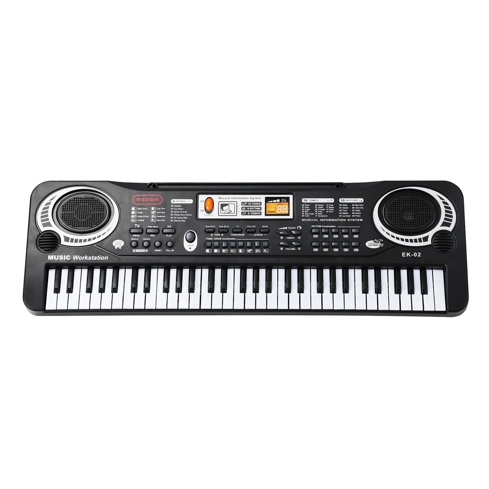 8 Mazam 61 Keys Piano Keyboard Electronic Musical Kids Toy Gift - Black, 8 of 10