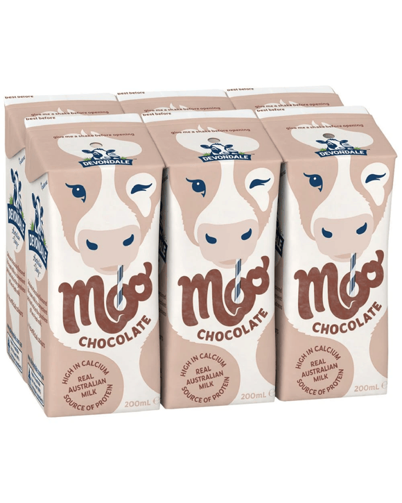 Devondale UHT Moo Chocolate Milk 200mL 6 Pack