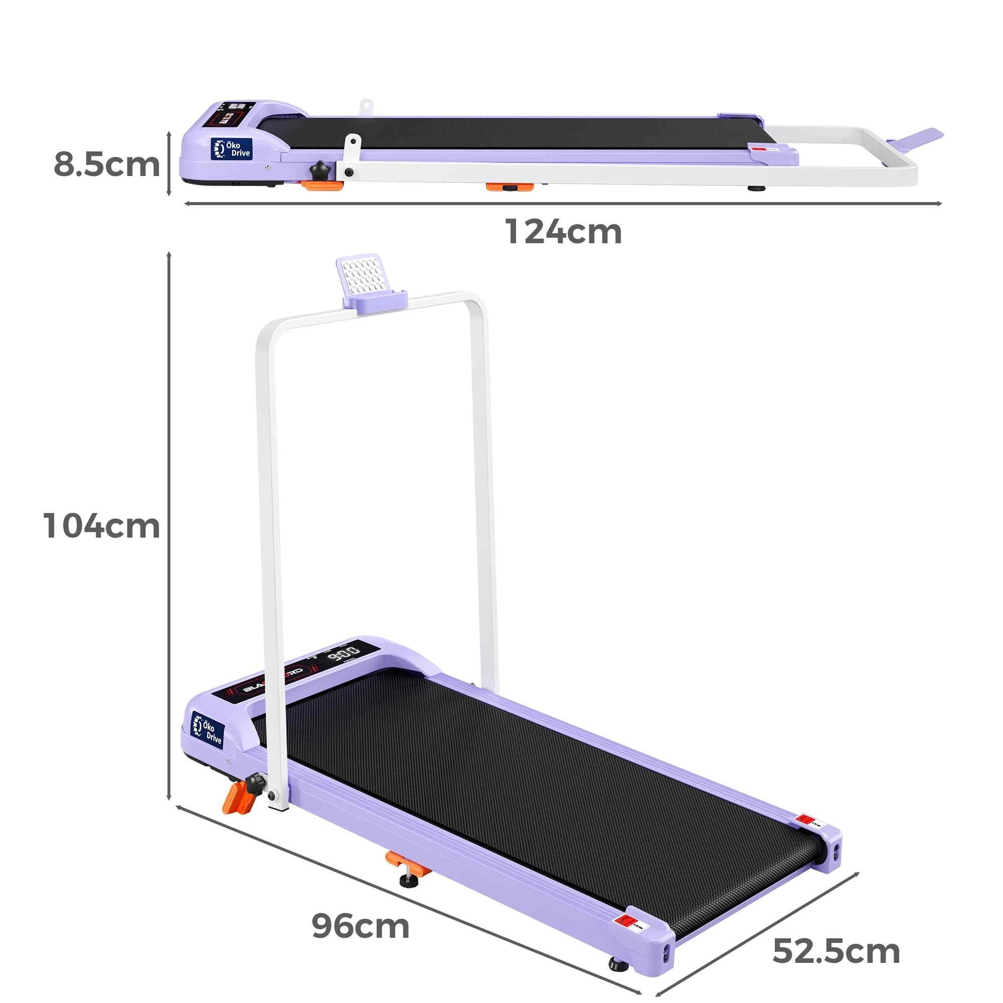 Black Lord Treadmill Electric Walking Pad Foldable Incline Gym - Purple ...
