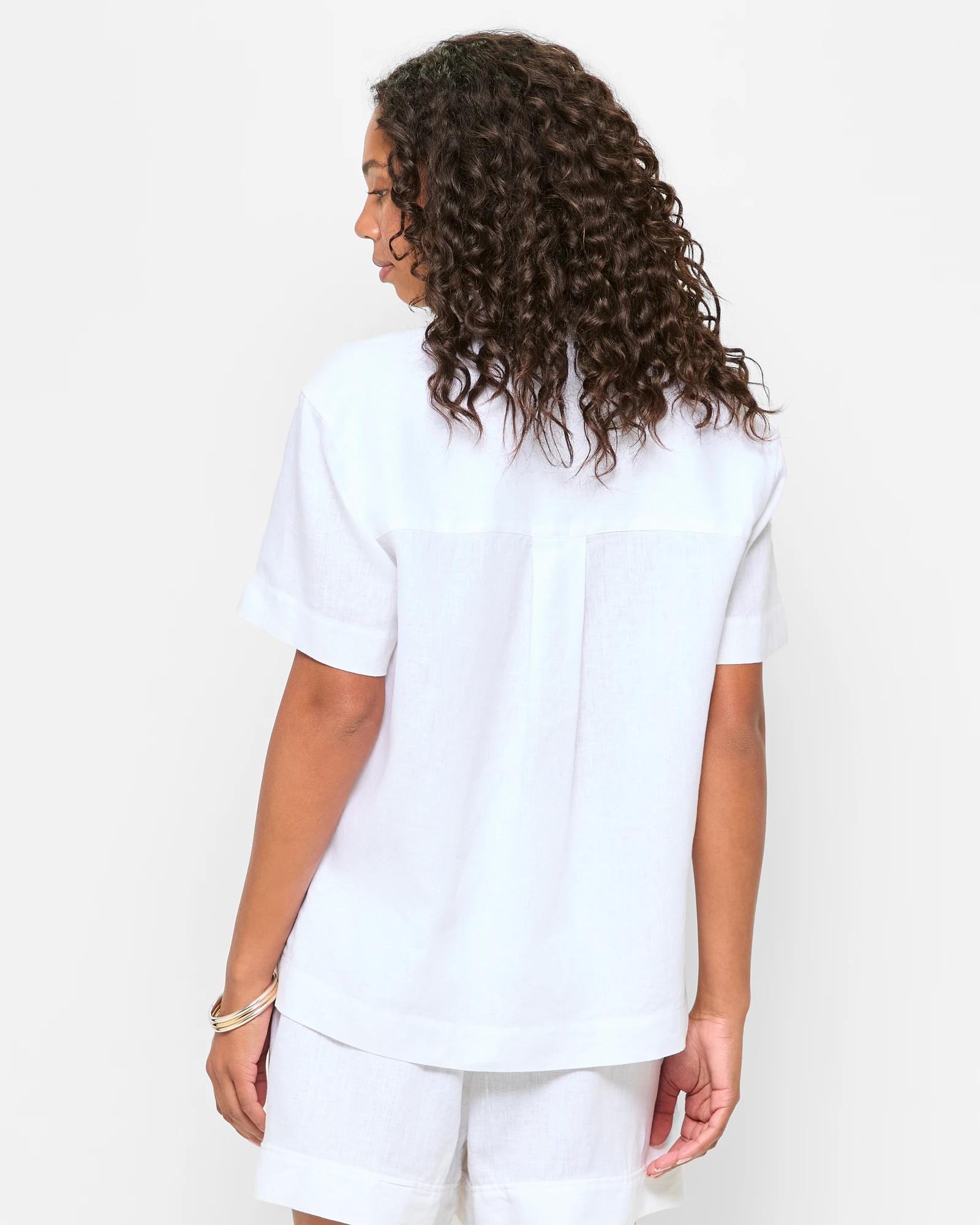 4 Target European Linen Shirt WHITE, 4 of 5