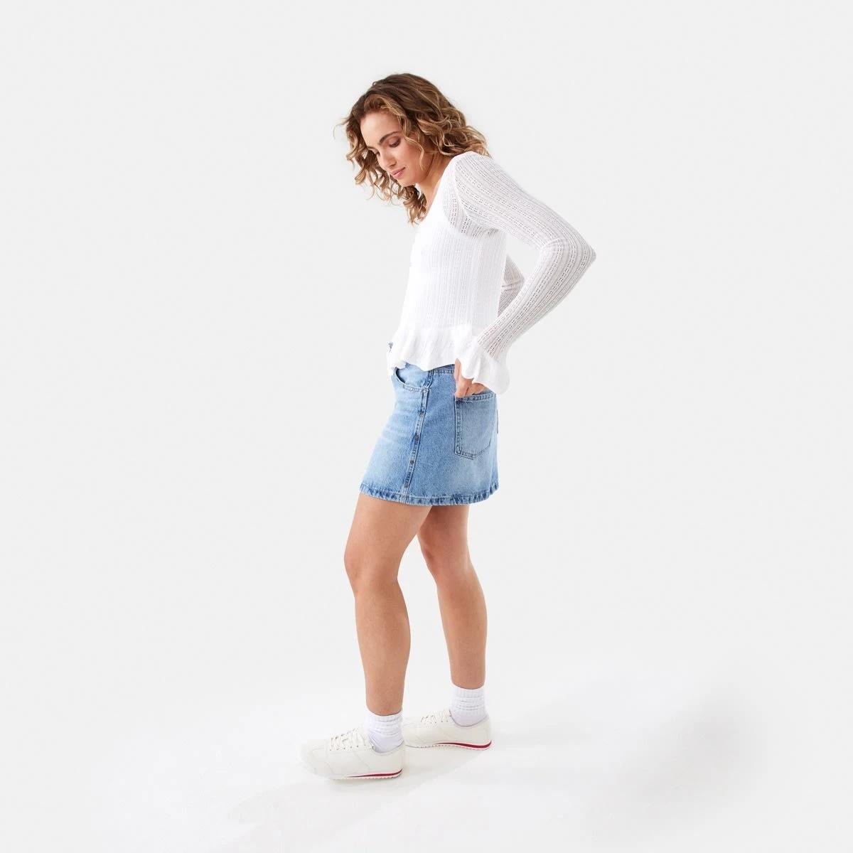 3 Long Sleeve Frill Cardigan Snw White, 3 of 9