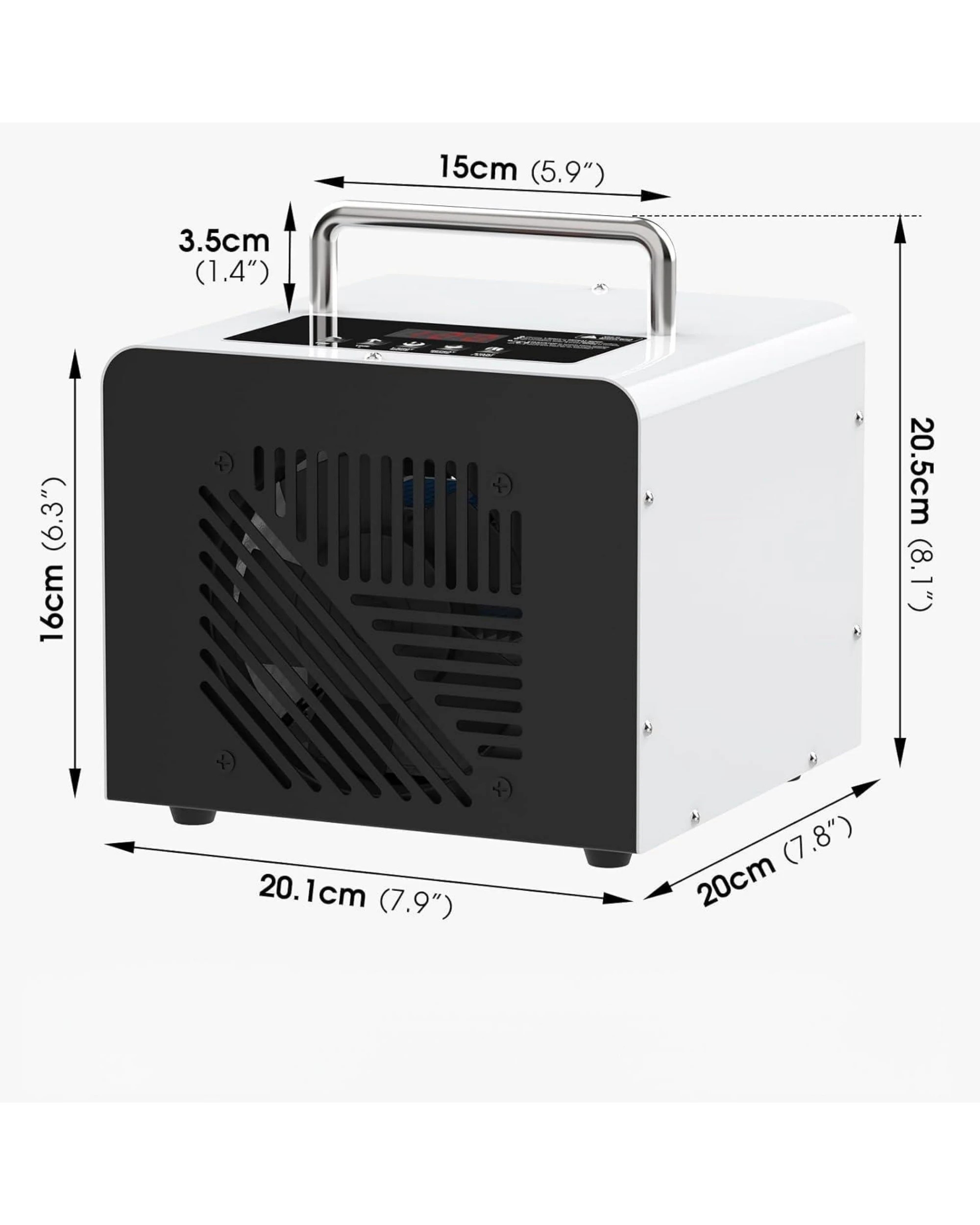 6 Advwin Ozone Generator, 40000mg/h Air Purifier Machine with Digital LCD Display, 4 Modes - White, 6 of 9