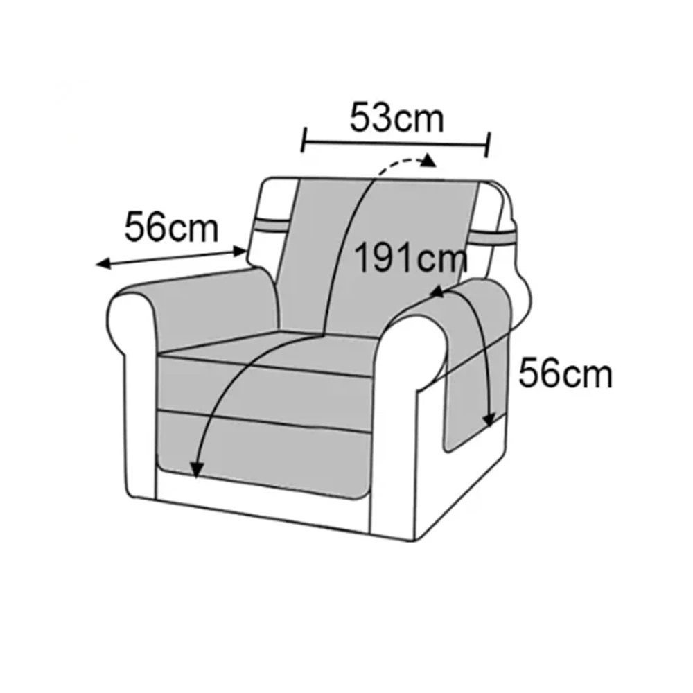 4 Smarcute 1 Seater Waterproof Armchair Covers Sofa Protector - Brown, 4 of 4