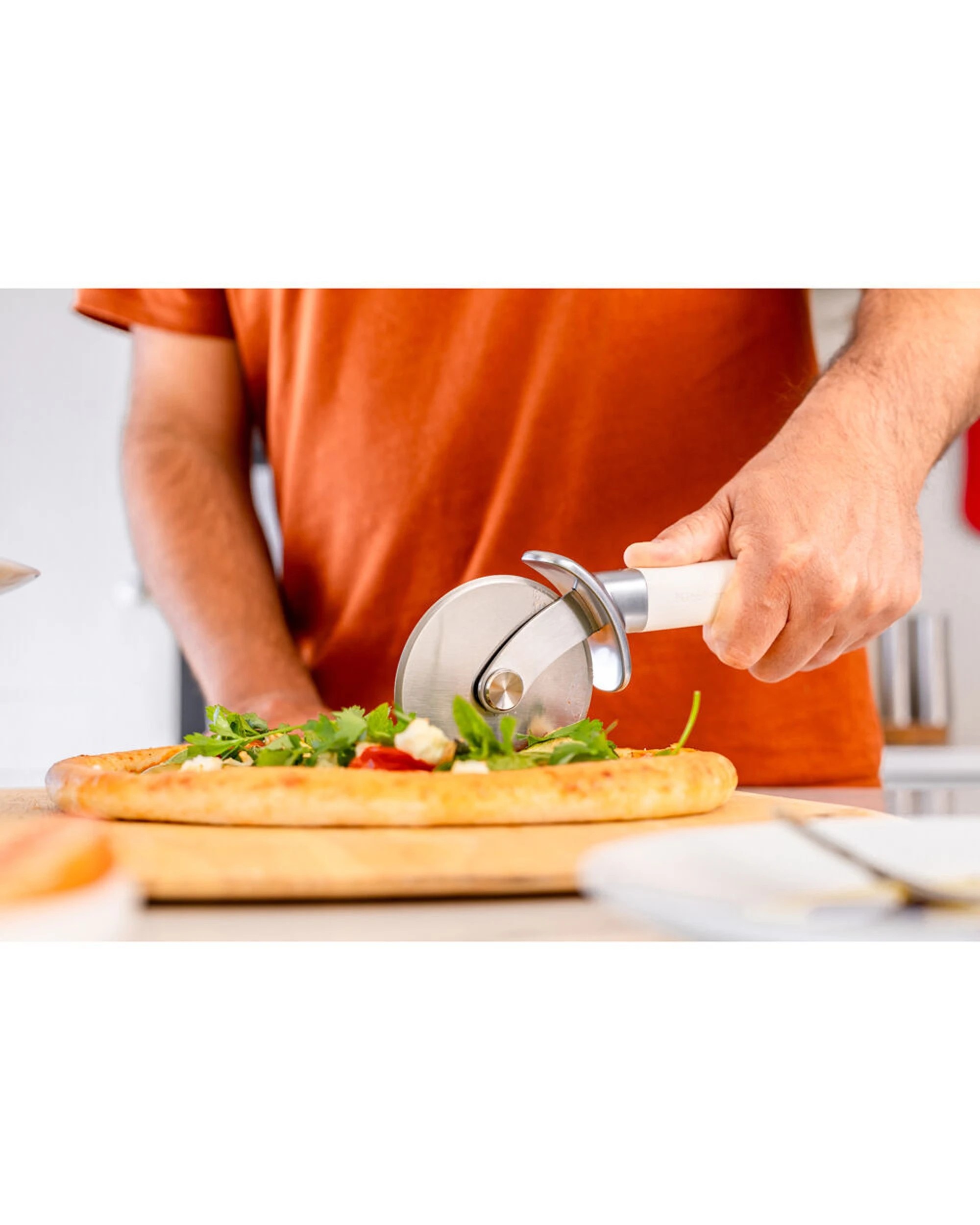 5 KitchenAid 2PK Classic Metal Pizza Wheel Cutter Finger Guard Ergonomic Handle Kitchen Utensil - White, 5 of 6