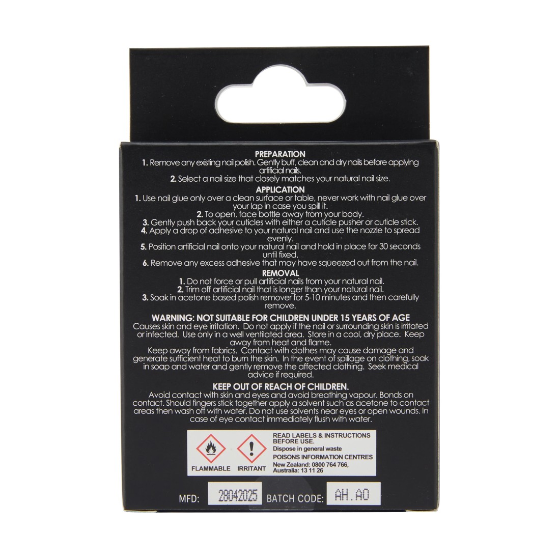 4 OXX Cosmetics 24 Pack Artificial Nails with Adhesive - Pointed Stiletto Shape, Cherry, 4 of 4