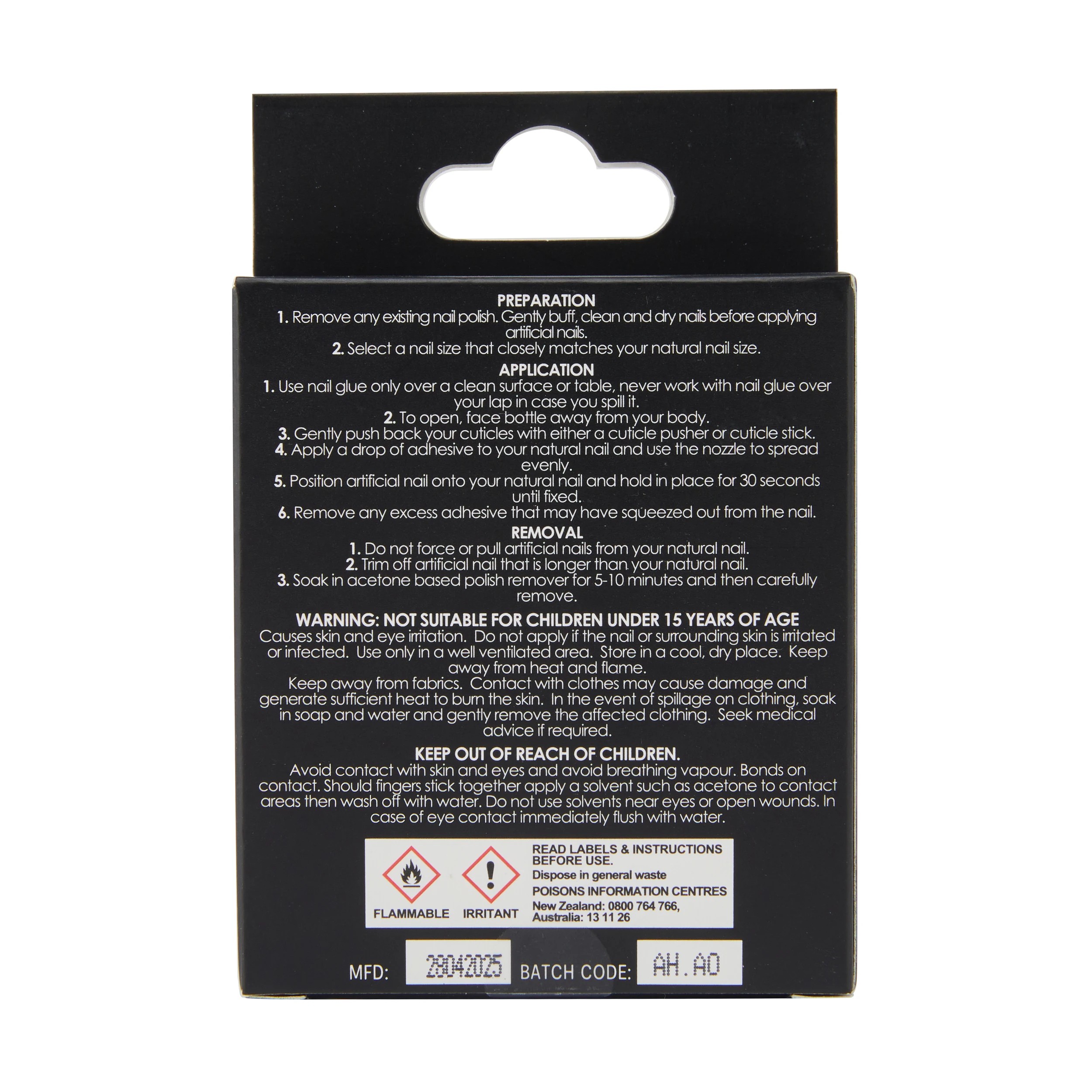 4 OXX Cosmetics 24 Pack Artificial Nails with Adhesive - Pointed Stiletto Shape, Cherry, 4 of 4