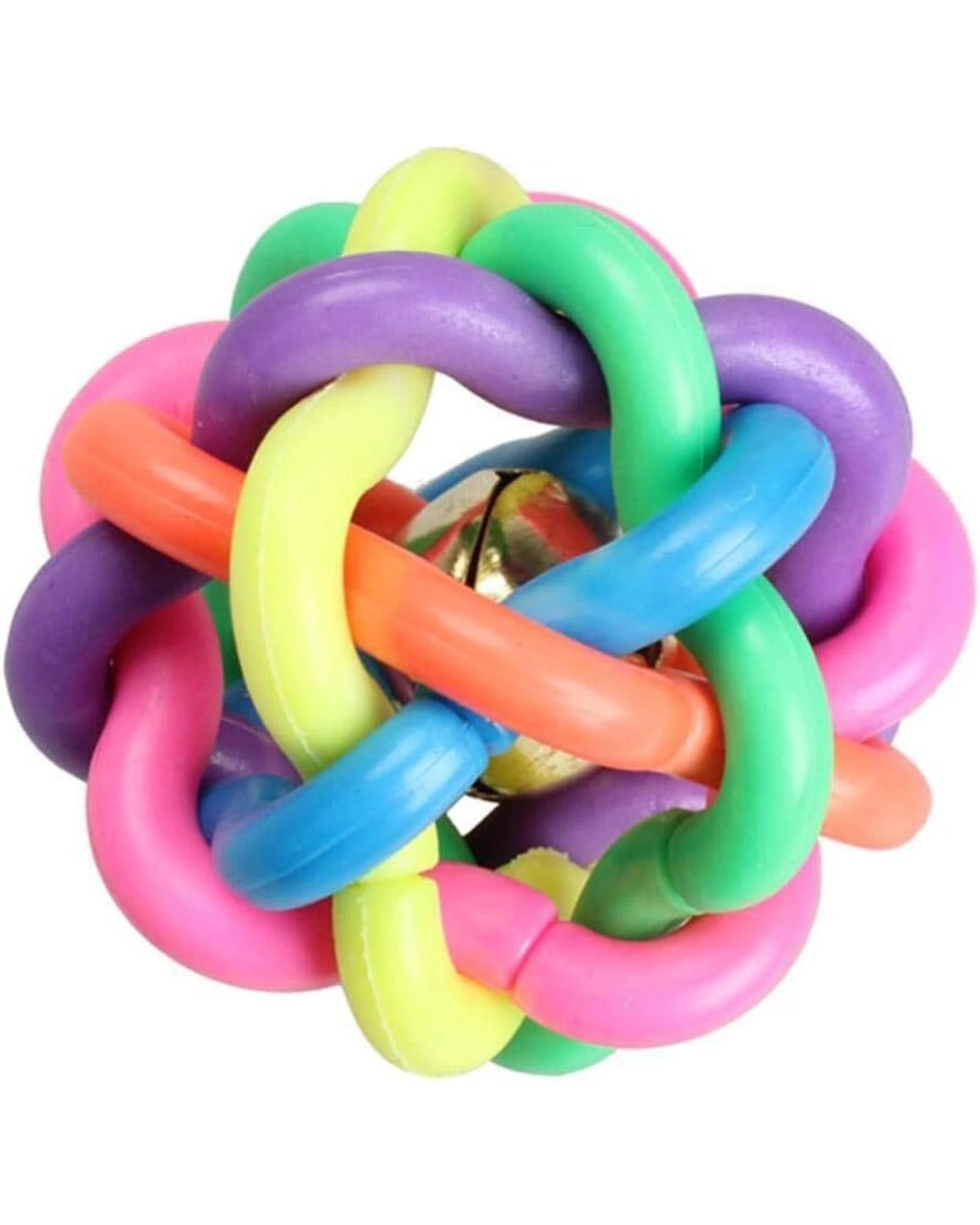 3 BR Pets Rubber Round Ball Dog and Cat Toy with Bell, 3 of 5