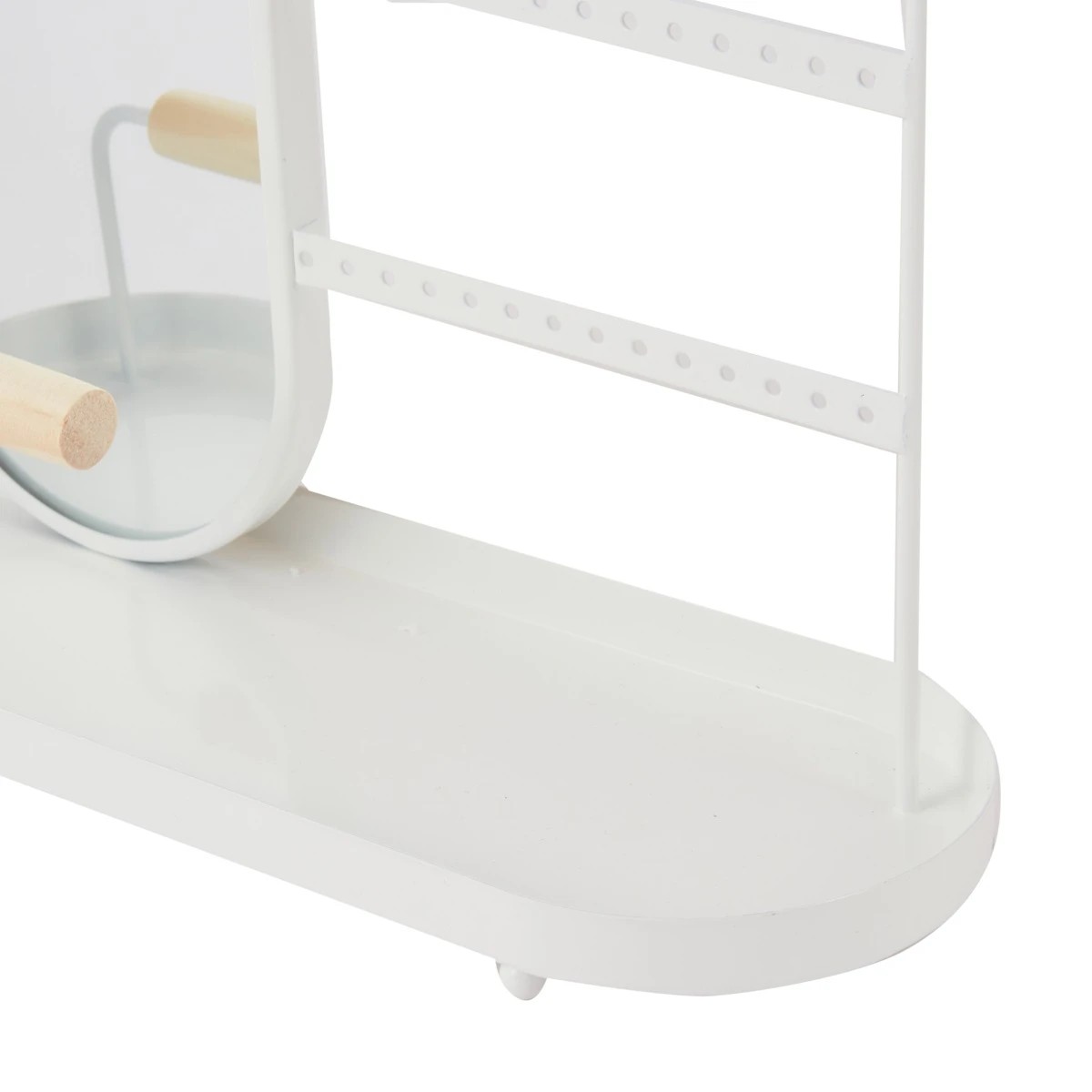 6 Jewellery Storage with Mirror - White, 6 of 7