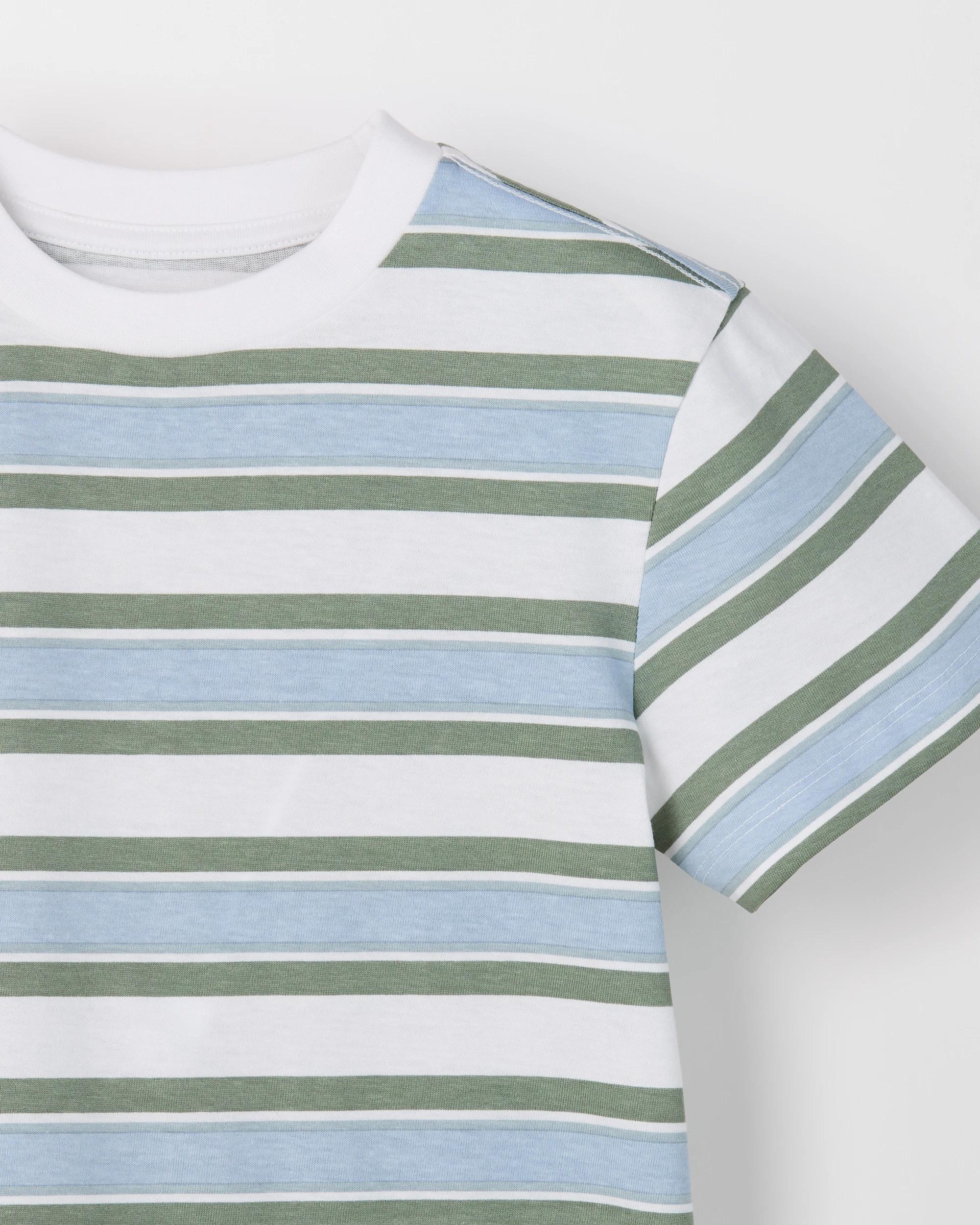 5 Target Kids Australian Cotton Blend 3 Pack T-Shirts STRIPE/GREEN/BLUE, 5 of 5