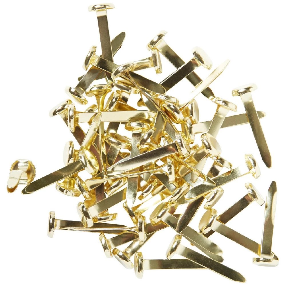 2 J.Burrows 25mm Paper Fasteners Gold 100 Pack, 2 of 3