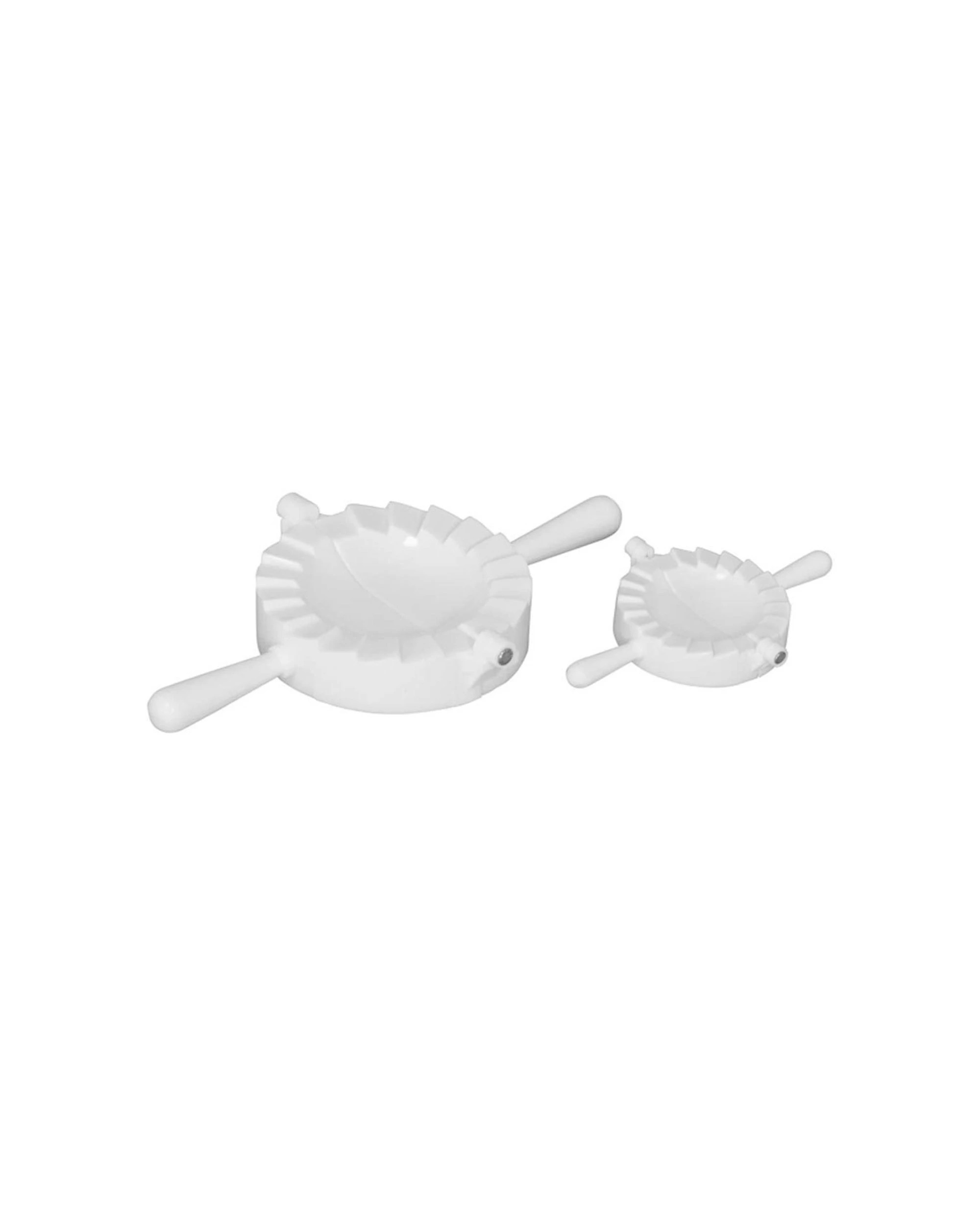 2 Avanti Dumpling Press Set Two Sizes Metal Hinged Easy To Use Dishwasher Safe - White, 2 of 3