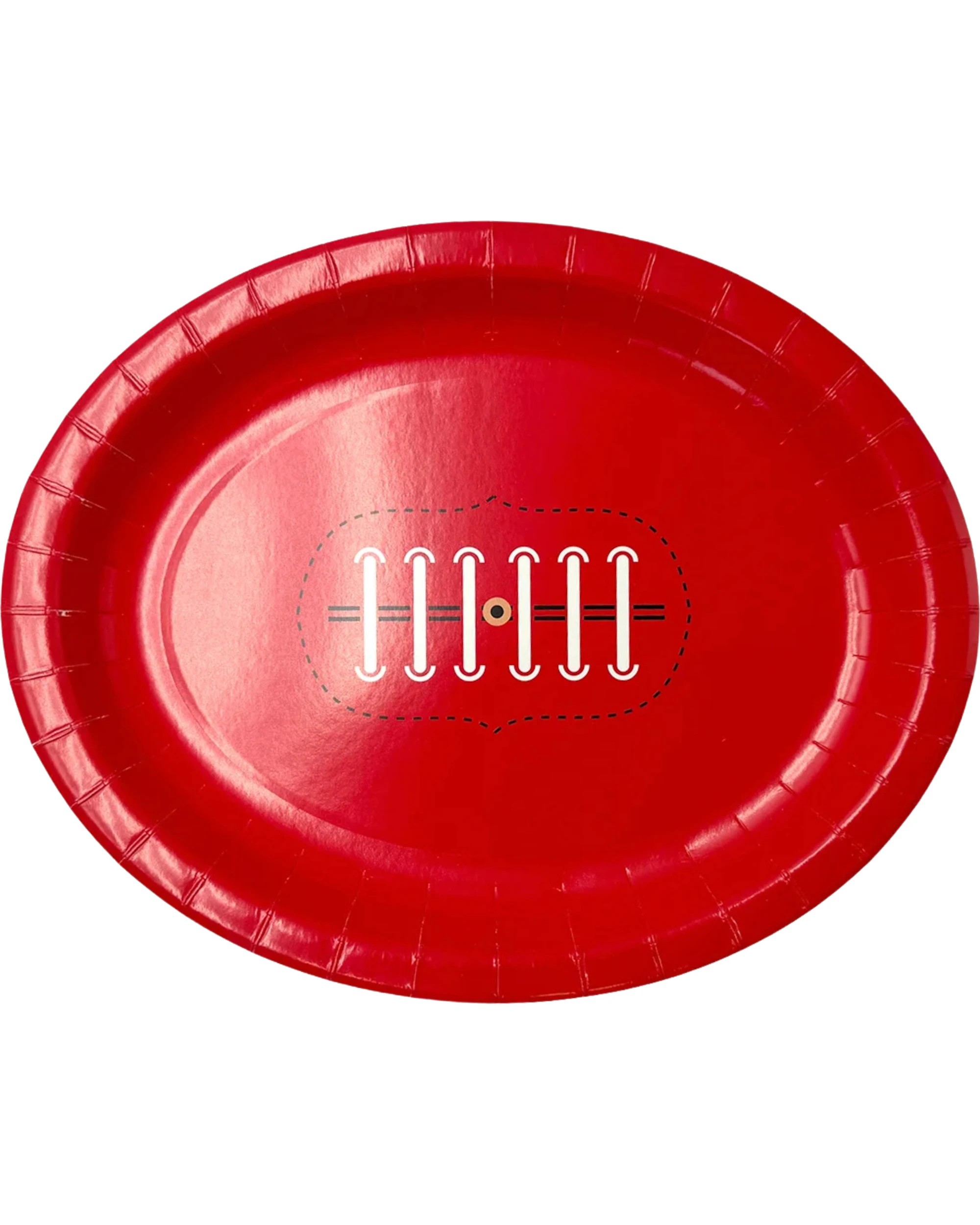 1 Party Maker Footy Large Paper Plates Pack of 8 - Red, 1 of 1