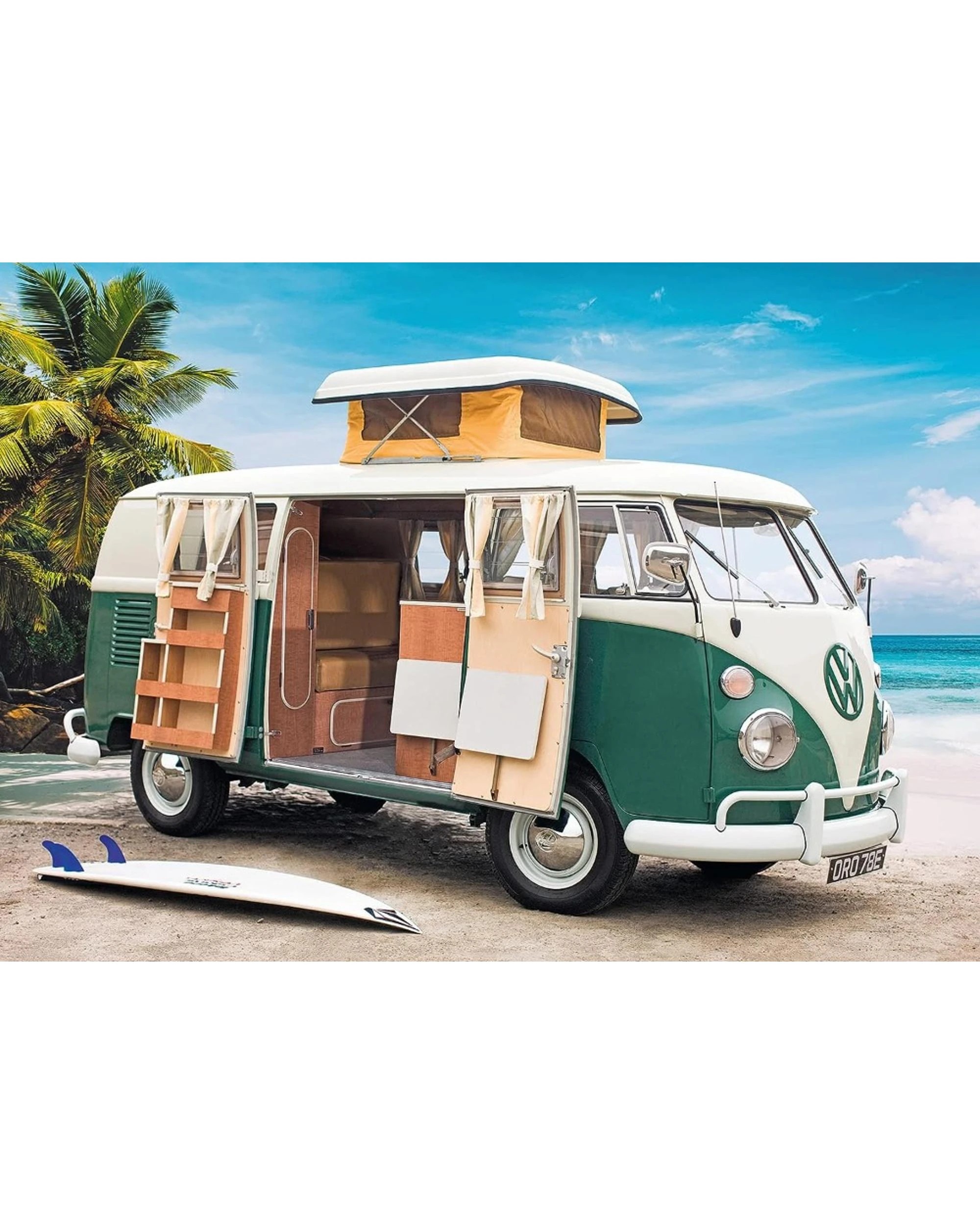 2 Ravensburger Volkswagen T1 Camper Van 1000 Piece Jigsaw Puzzle, 2 of 2