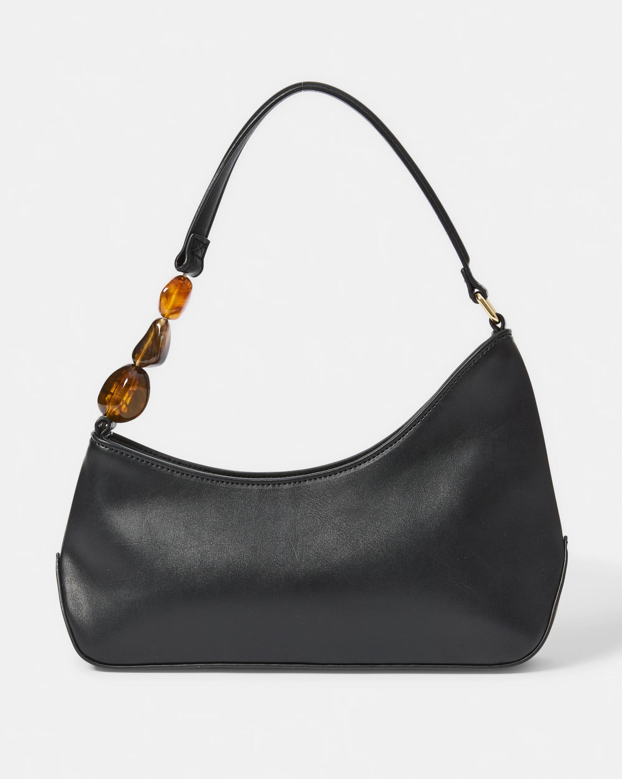 1 Curved Shoulder Bag Black, 1 of 4