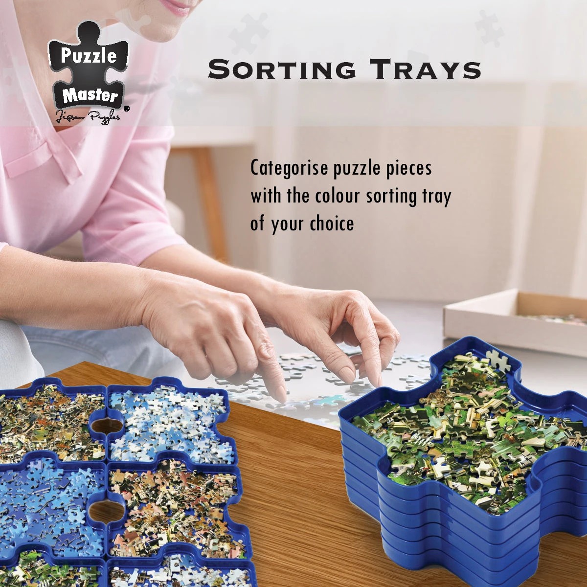 3 Puzzle Master Jigsaw Sorting Tray Set, 3 of 6