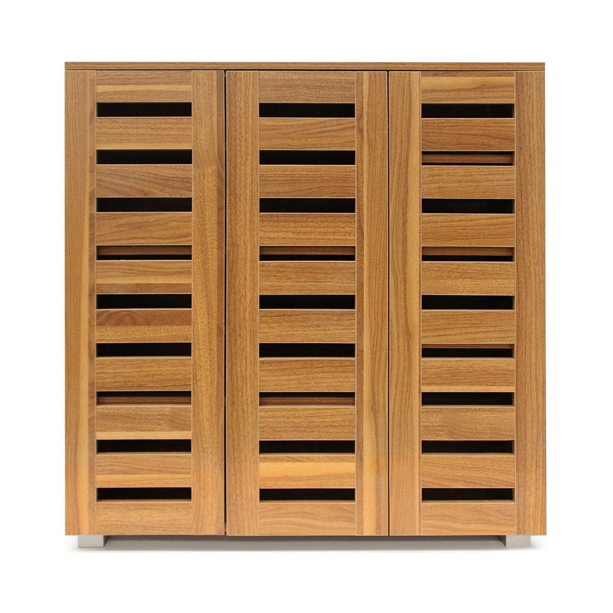 4 Ausway Wooden Shoe Storage Cabinet Shoe Rack Shelf Organiser for 30 Pairs Shoes Oak Colour, 4 of 8