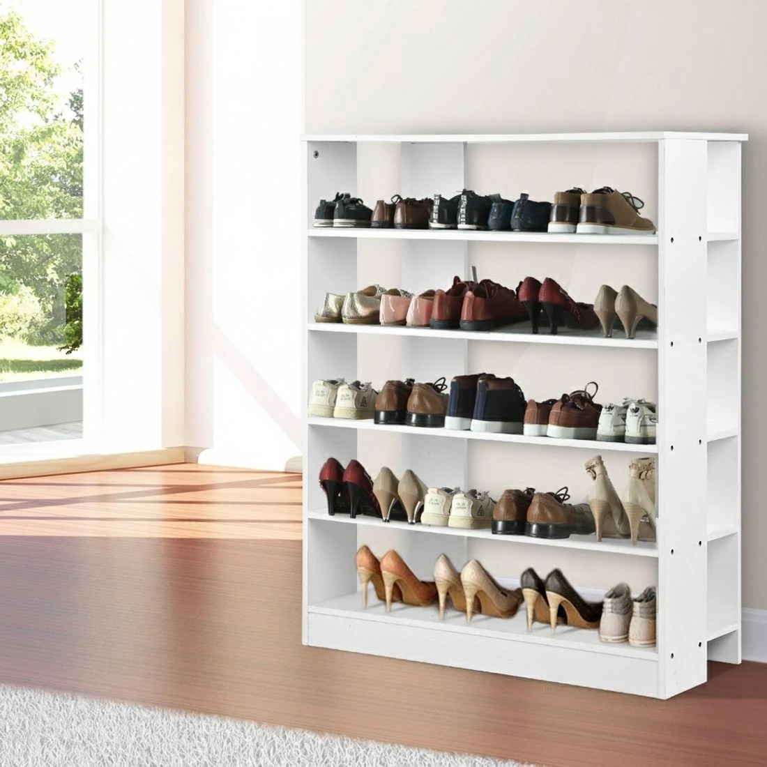 9 Artiss Shoe Rack Cabinet 30 Pairs 6-Tier Shelf - White, 9 of 9