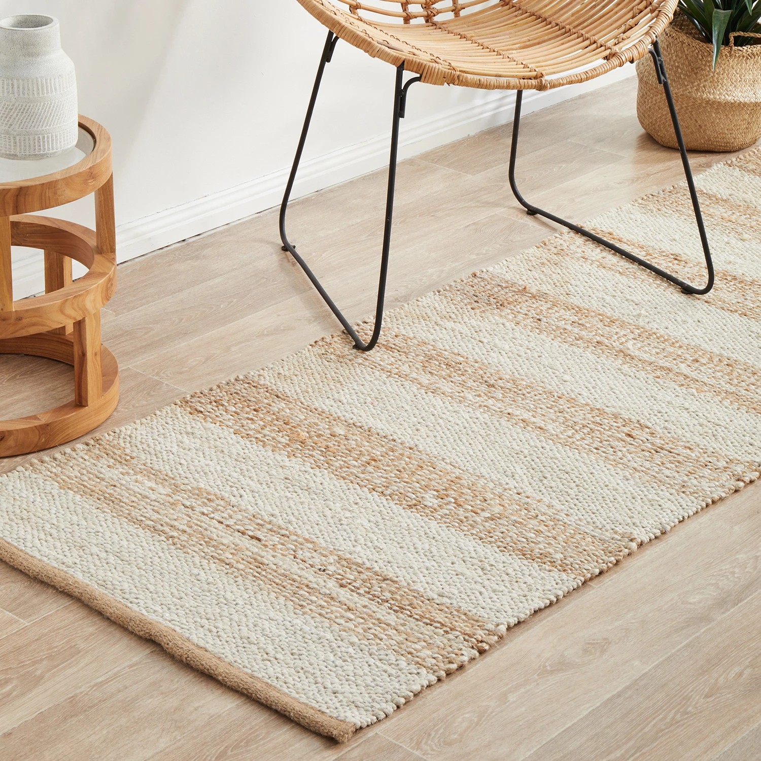 3 Common Ground Rugs Noosa 555 400x80cm Runner - Large Hand Braided Jute Rug - Natural, 3 of 8