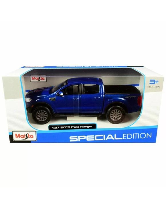 Maisto Special Edition 2019 Ford Ranger 4-Door Cab 1:27 Scale Model Car Assorted - Blue