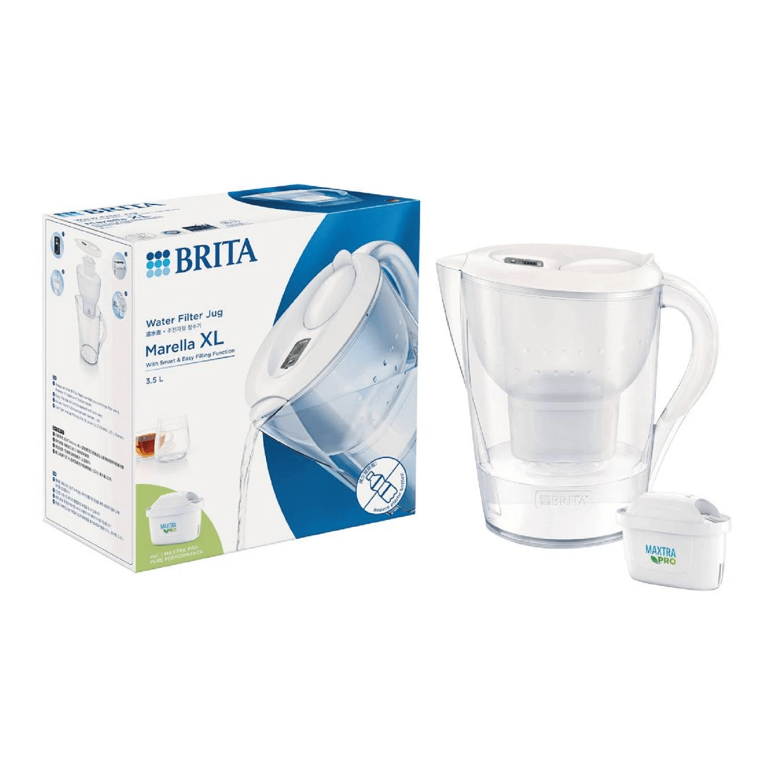 2 BRITA Water Filter Jug Marella XL 3.5L White, 2 of 7