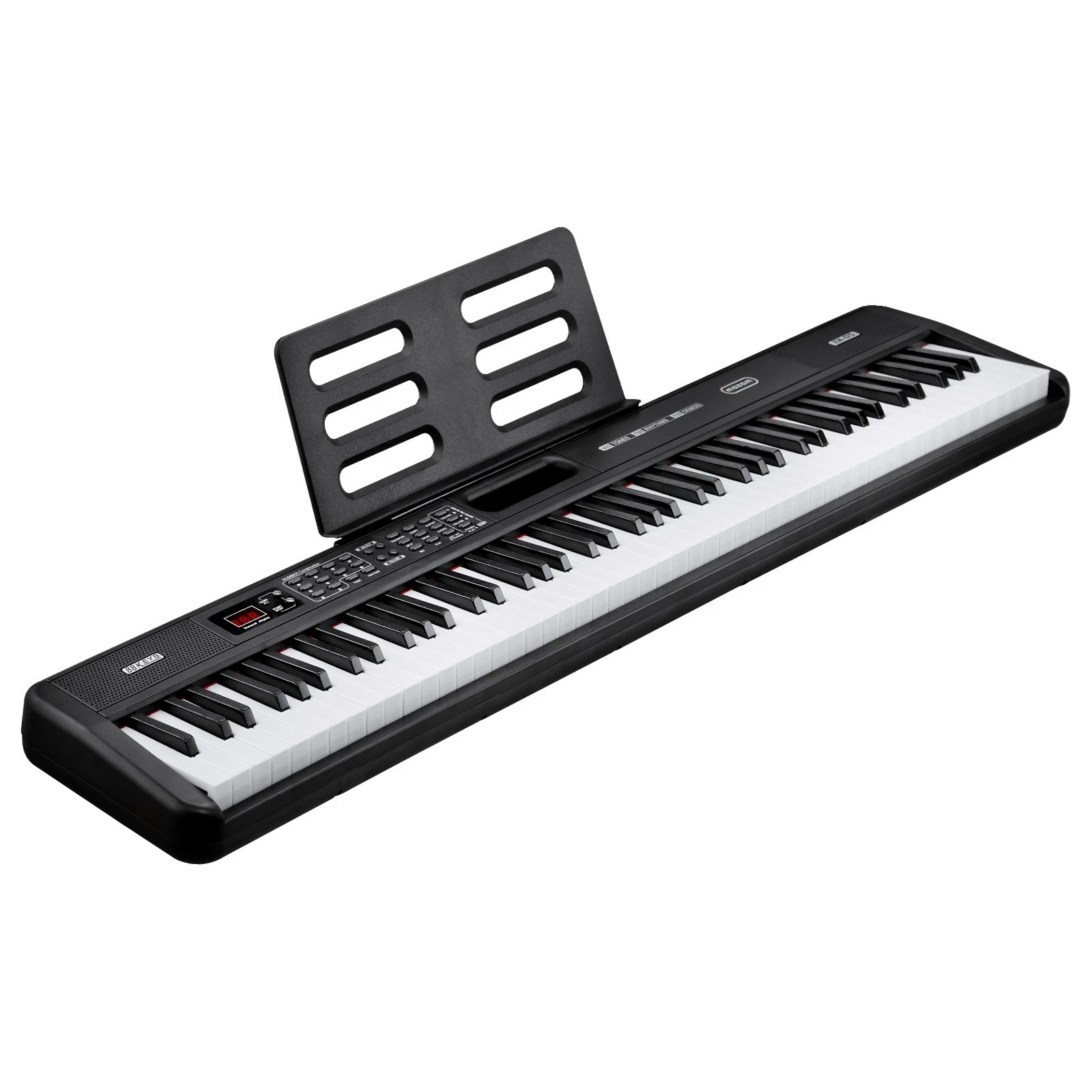 1 Mazam 88 Keys Electronic Piano Keyboard Lighted with Carry Bag - Black, 1 of 10
