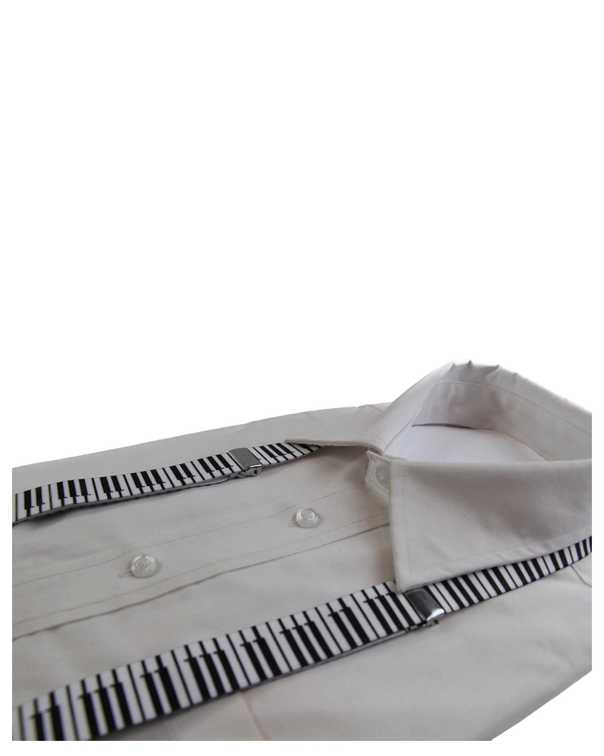 5 Zasel Mens Adjustable Piano Keys Patterned Suspenders - Multi, 5 of 5
