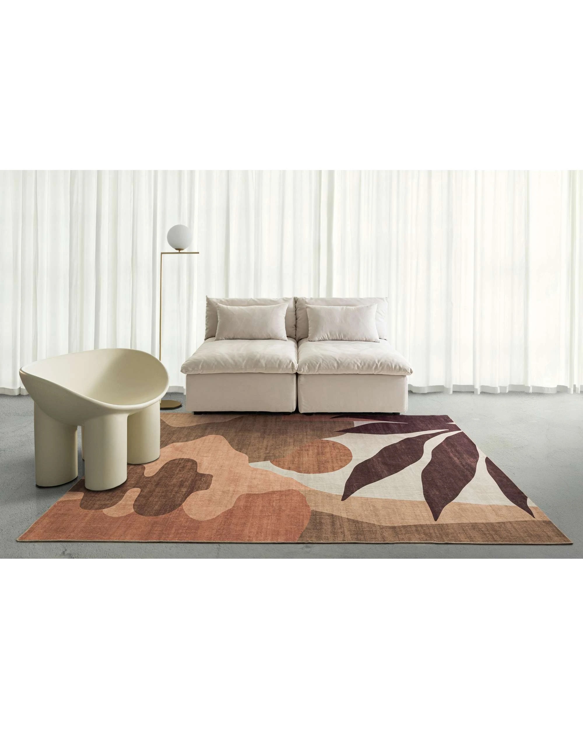 2 Loopsie Preta Printed Washable Rug-320cm x 230cm - Brown, 2 of 9