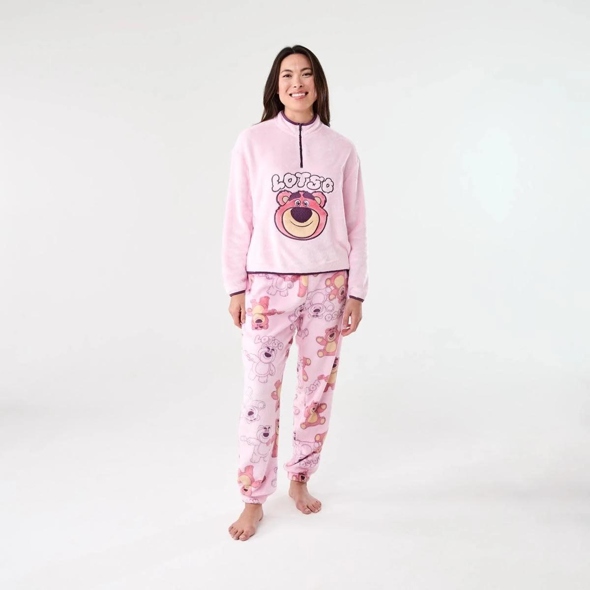 1 Lotso License Fleece Top and Pants Pyjama Set Lotso Pink, 1 of 8
