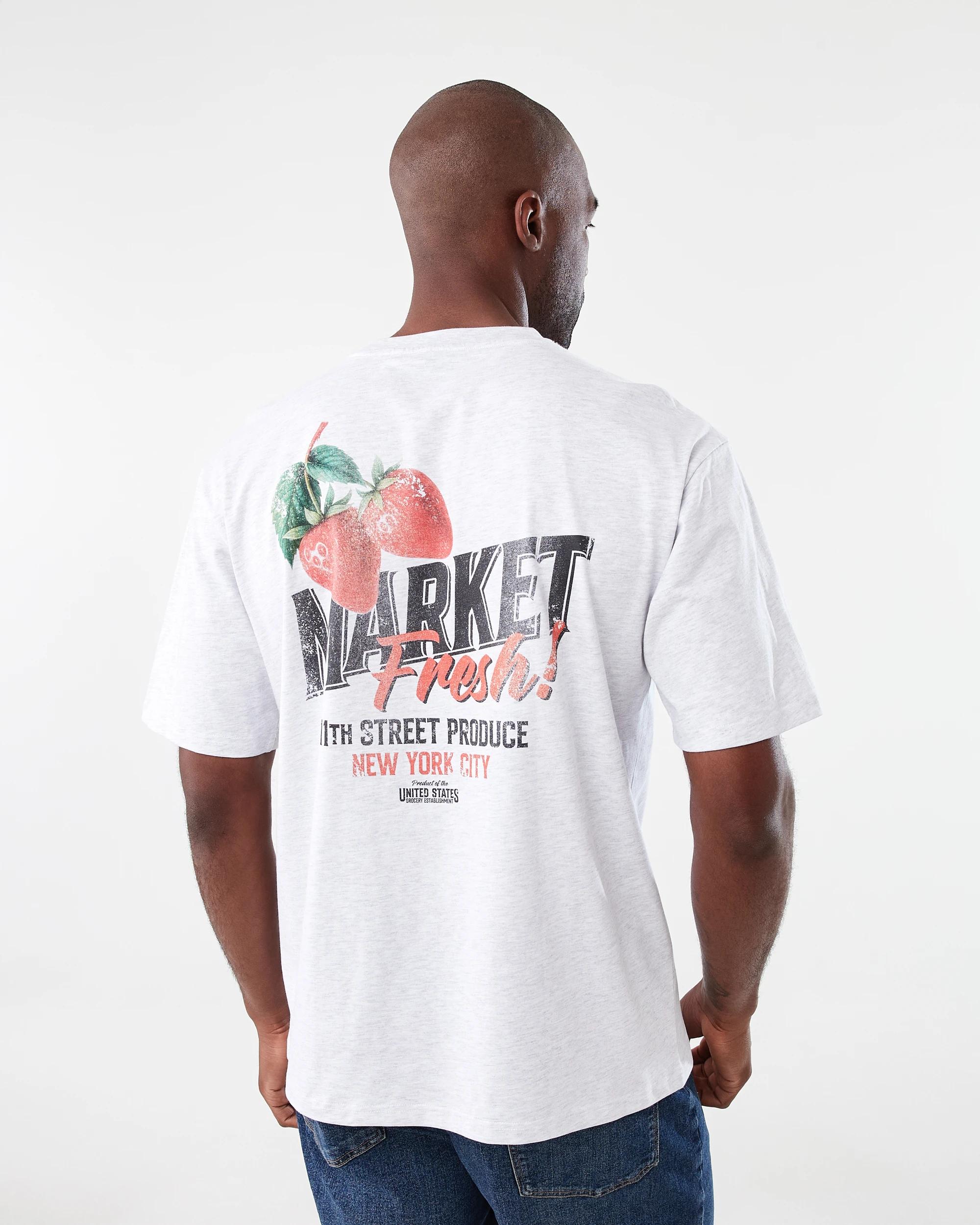 3 Oversized Print T-shirt Gry Market, 3 of 7
