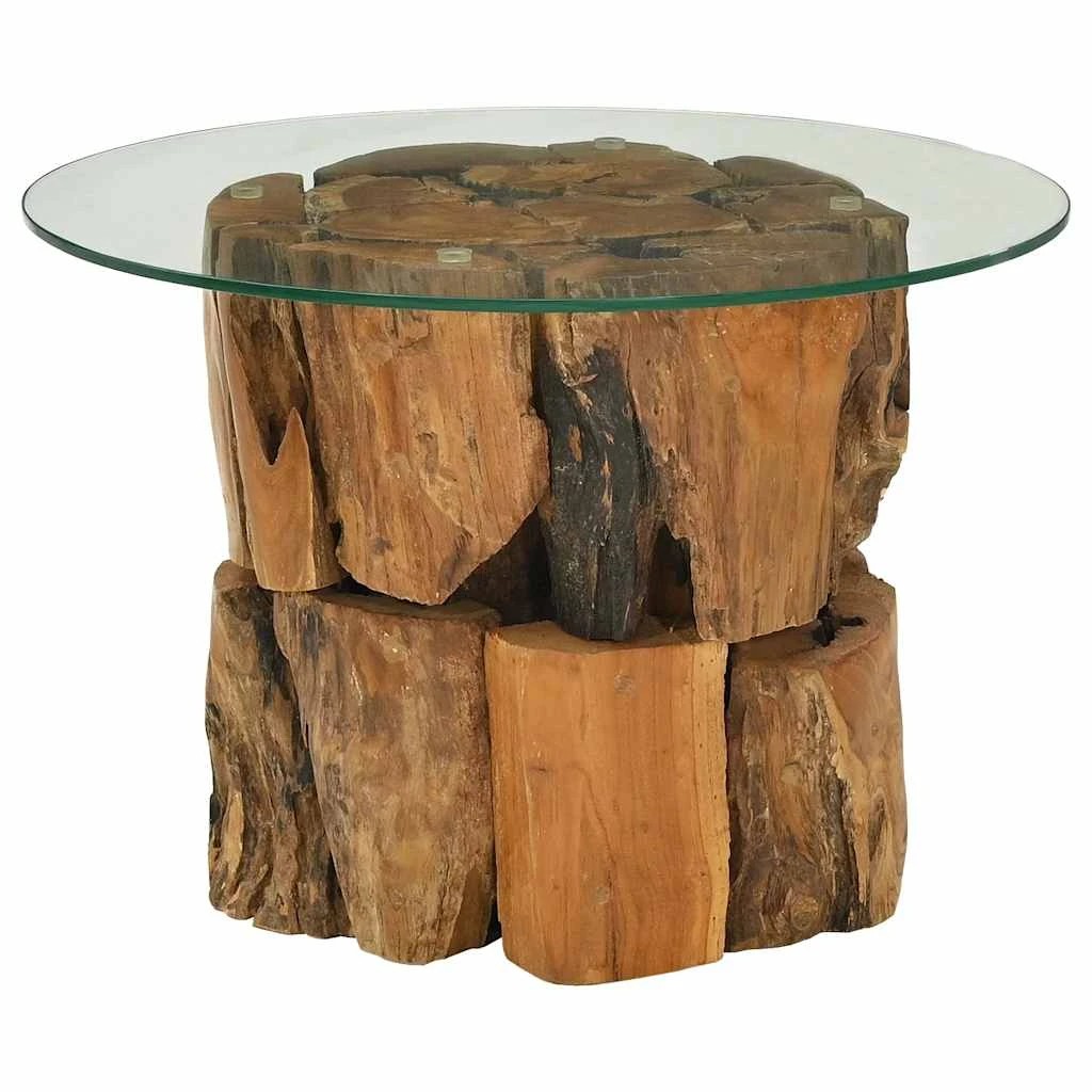 4 Vidaxl Coffee Table Solid Teak Driftwood - Brown, 4 of 9