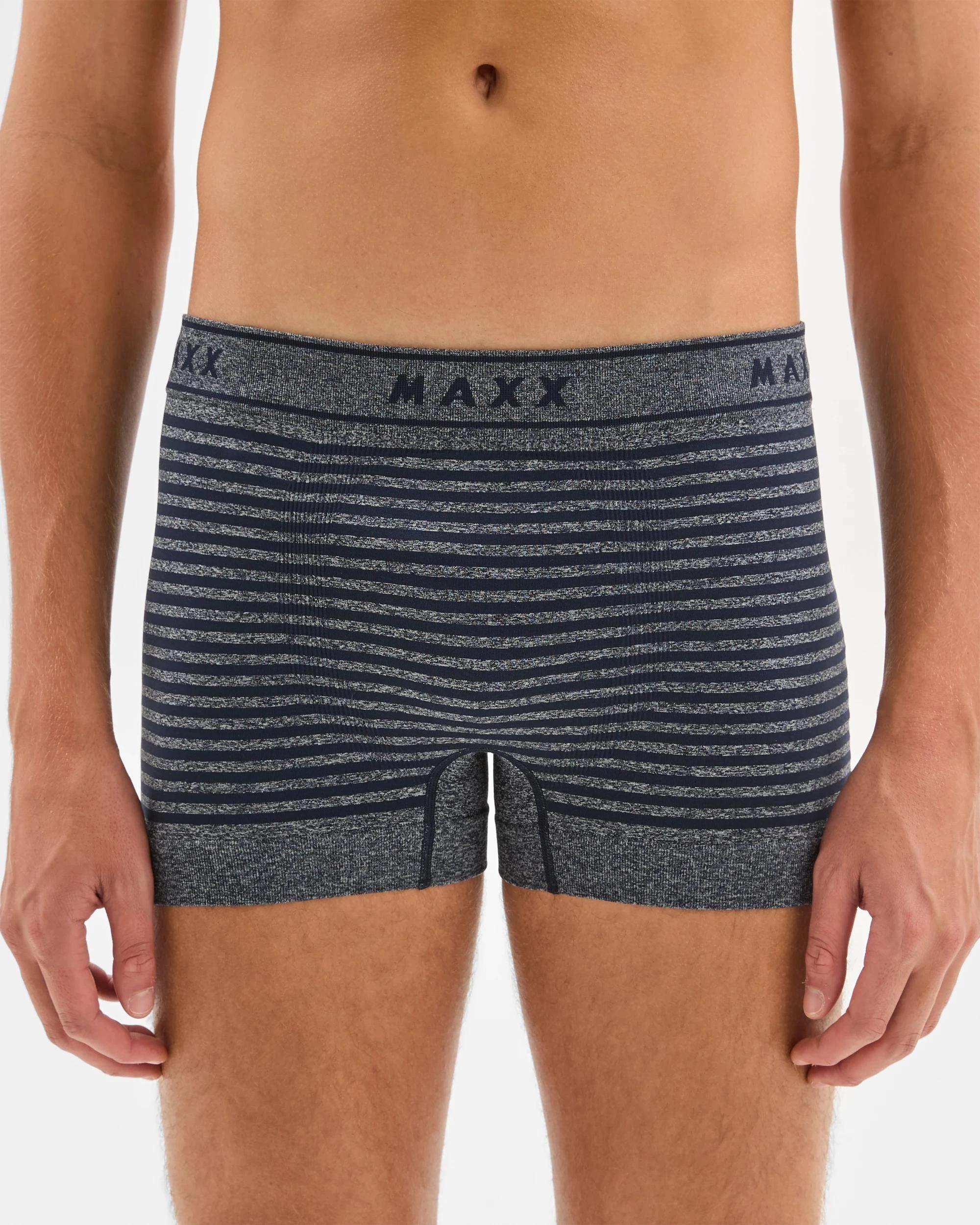 3 Maxx 3 Pack Mens Seamfree Trunks STRIPE, 3 of 4