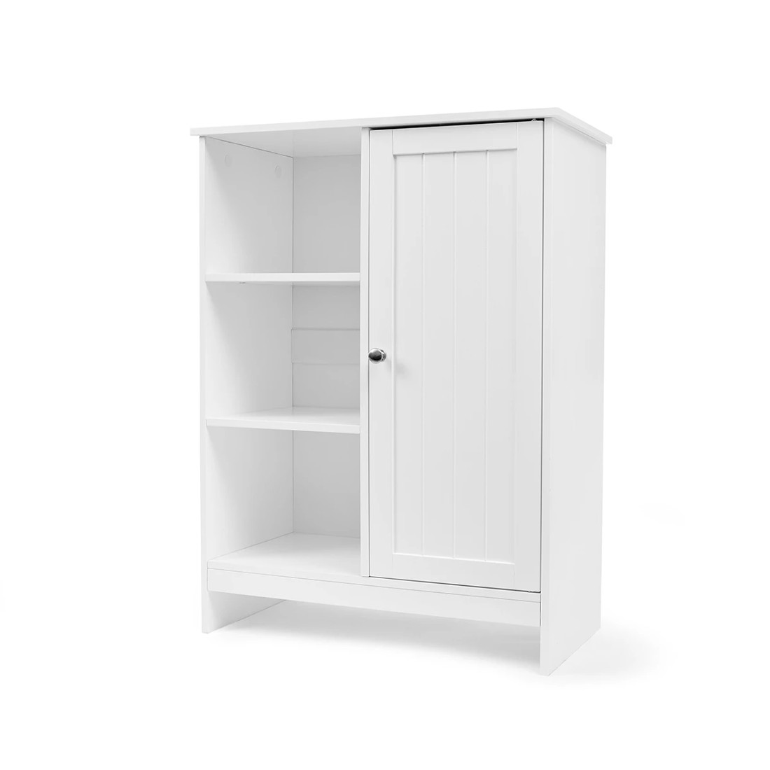 2 Panelled Cabinet with 3 Shelves - White, 2 of 7