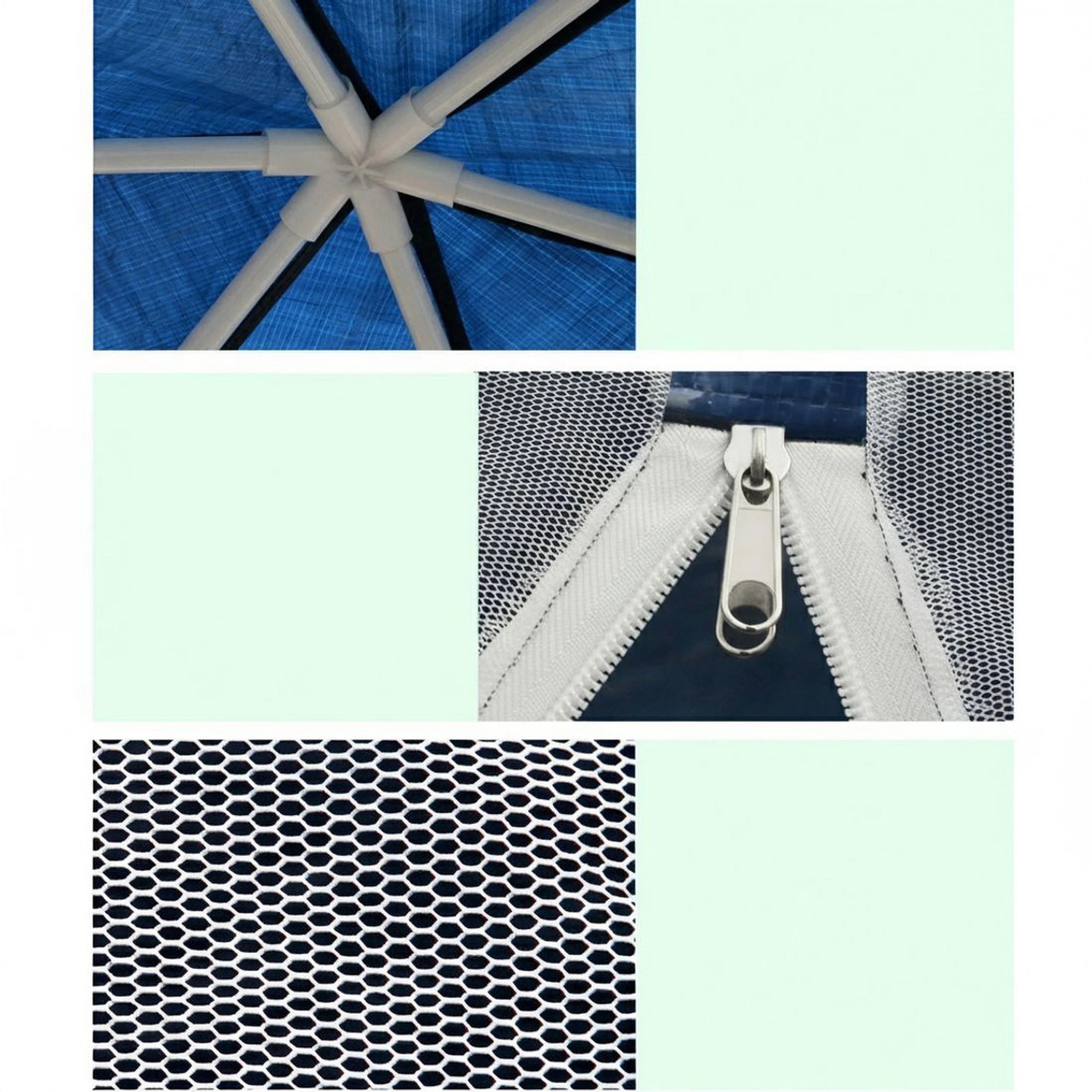 7 Instahut GazeboMarquee Wedding Party Tent Outdoor Camping Mesh Wall Canopy Shade - Blue, 7 of 7