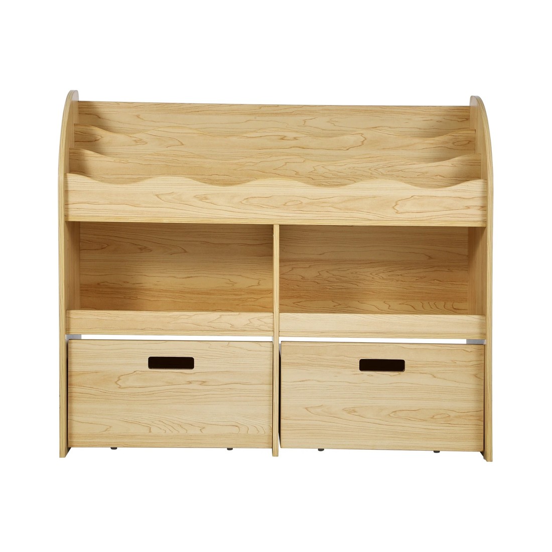 8 Oikiture Kids Bookshelf Children Bookcase Toy Storage Box Display Shelf
 - Natural, 8 of 10