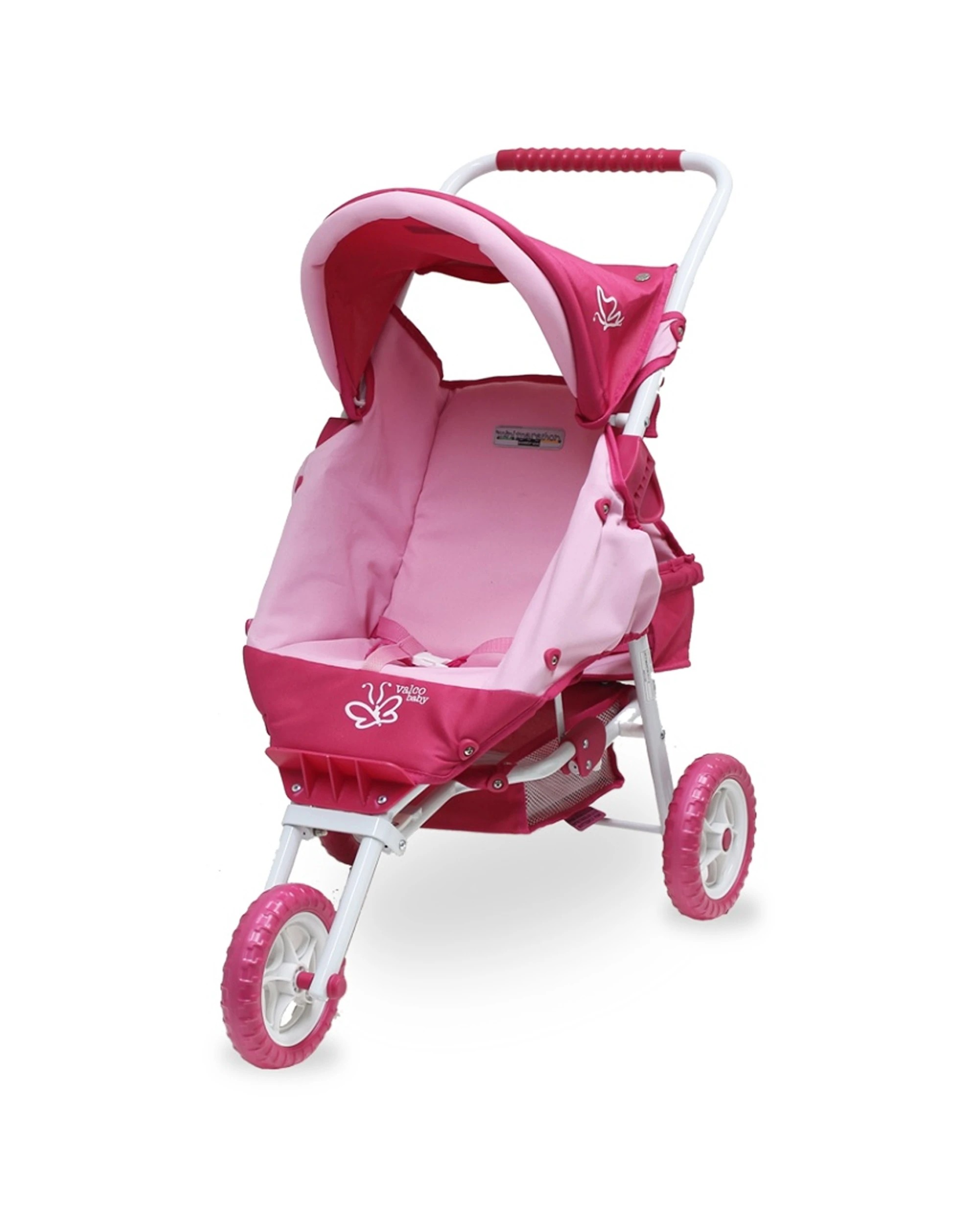 1 JustLikeMum Mini Marathon Butterfly Kids Doll Stroller Pram Toddler Seat - Pink, 1 of 7