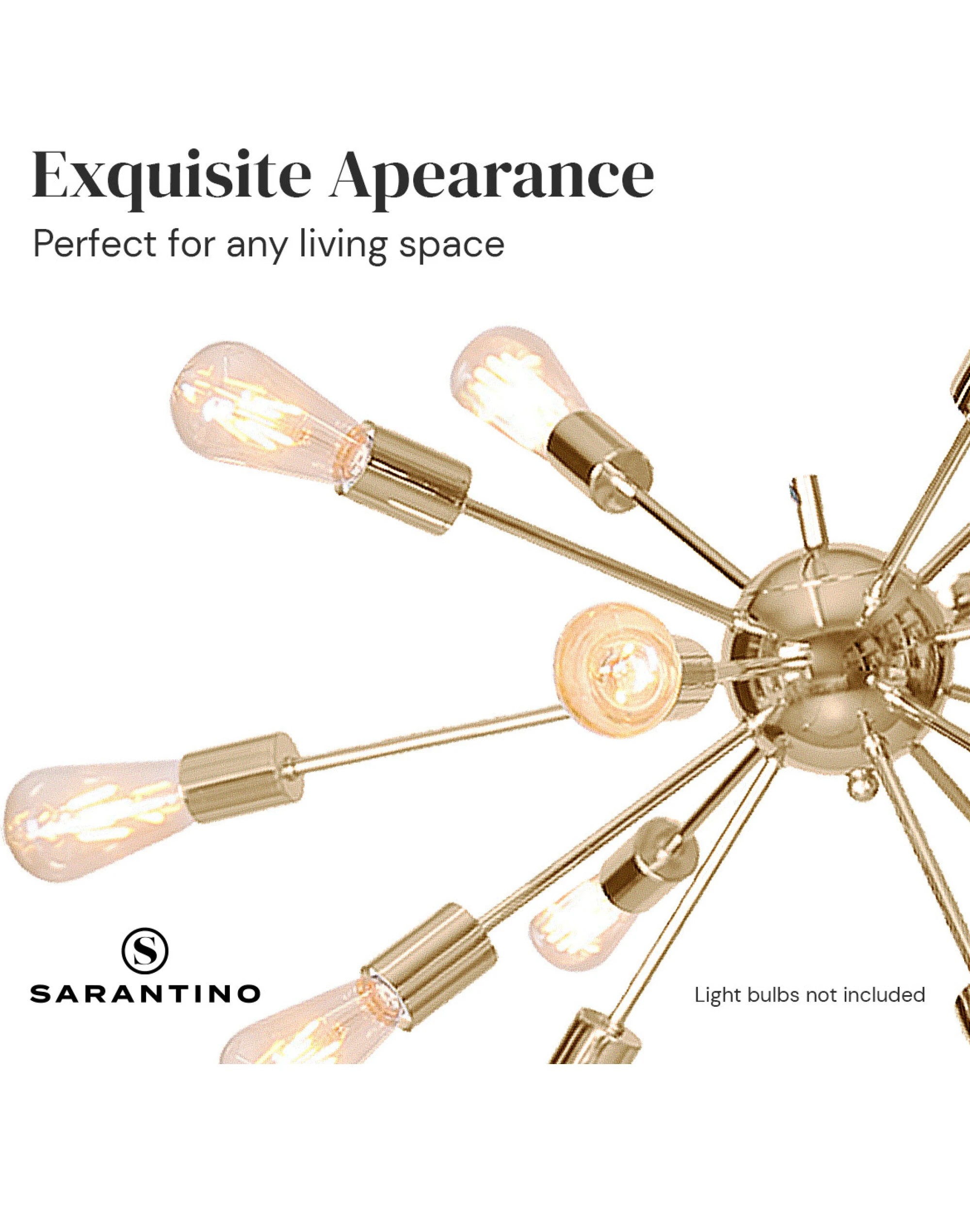 4 Sarantino 15-light Hanging Chandelier, 4 of 9