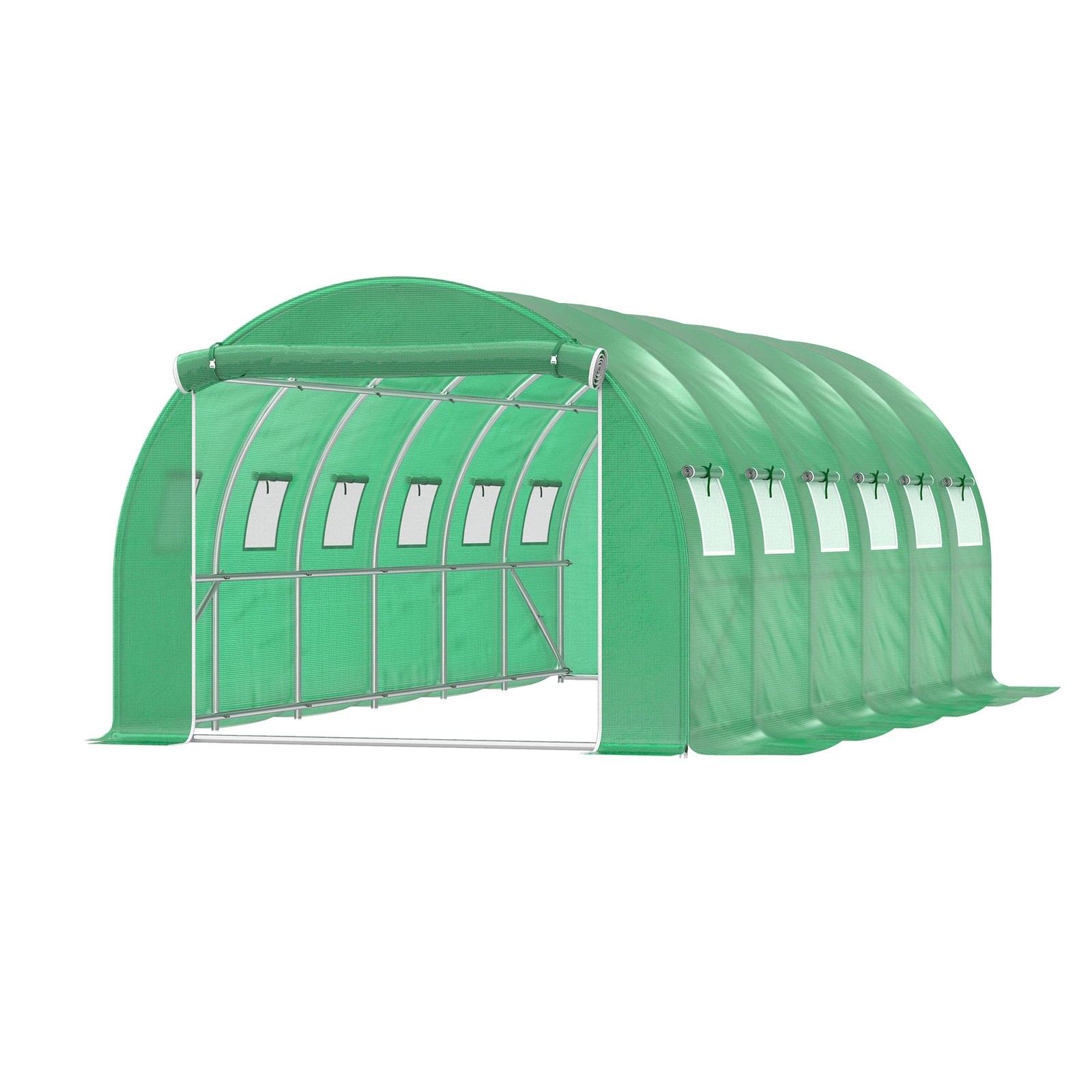 1 Alfordson Greenhouse Dome Shed Green House 6x3x2M - Green, 1 of 6