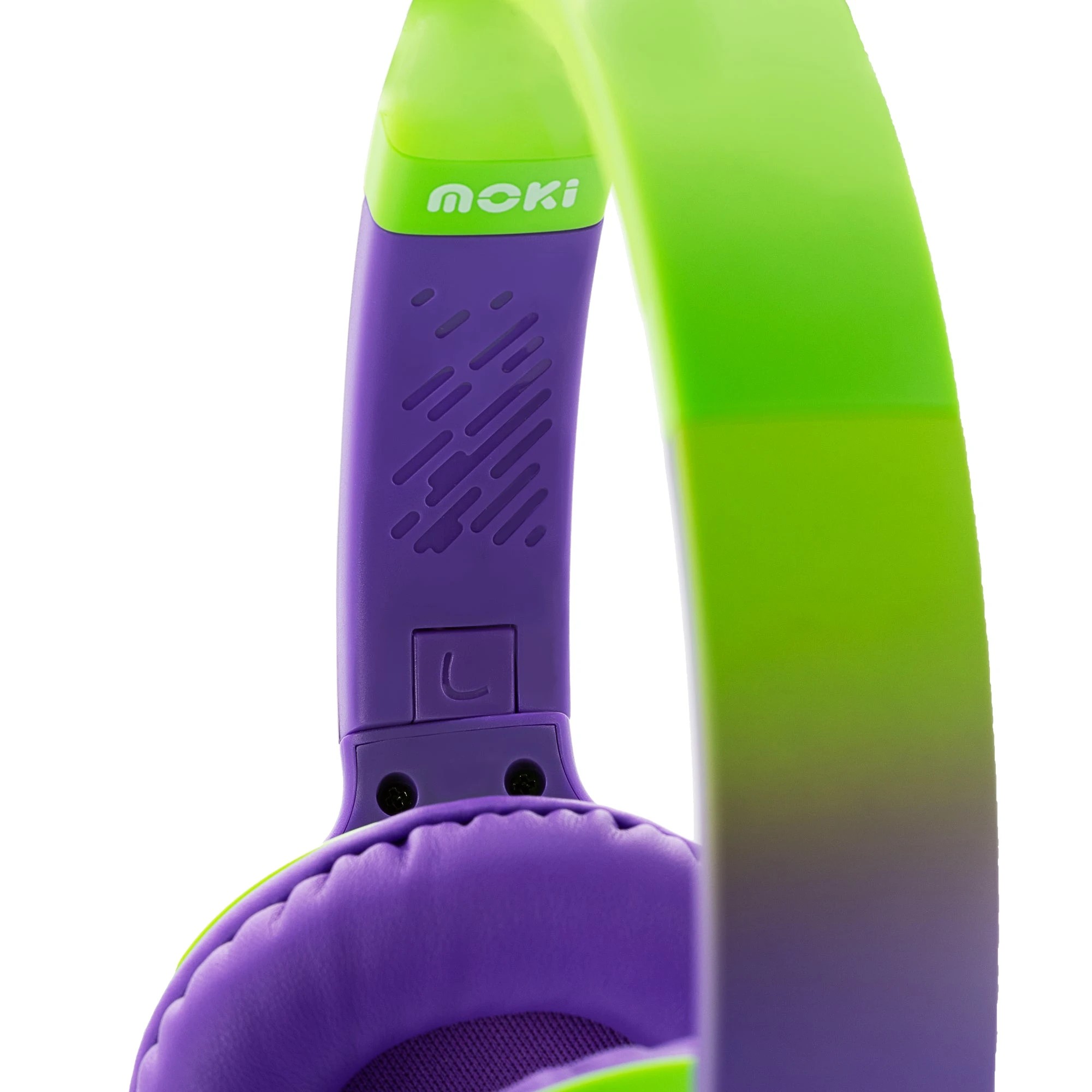 2 Moki Mixi Kids Volume-Limited Wireless Headphones - Green/Purple - Multi, 2 of 4
