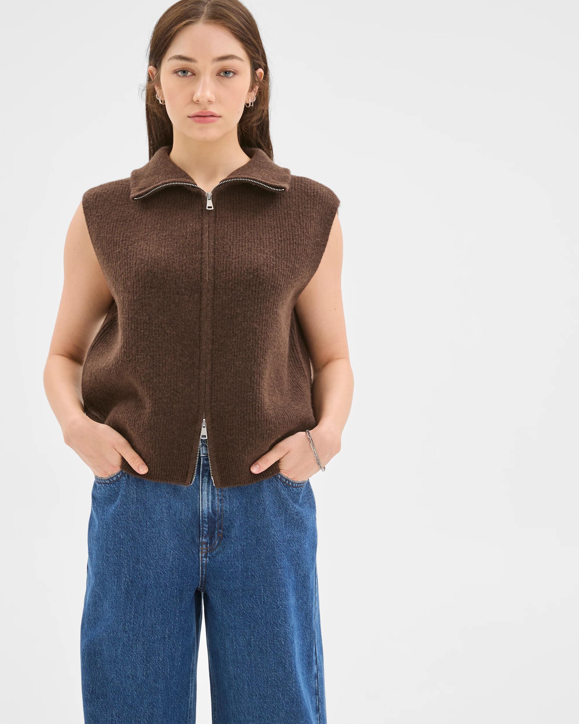 3 Lily Loves High Neck Vest BARK, 3 of 7