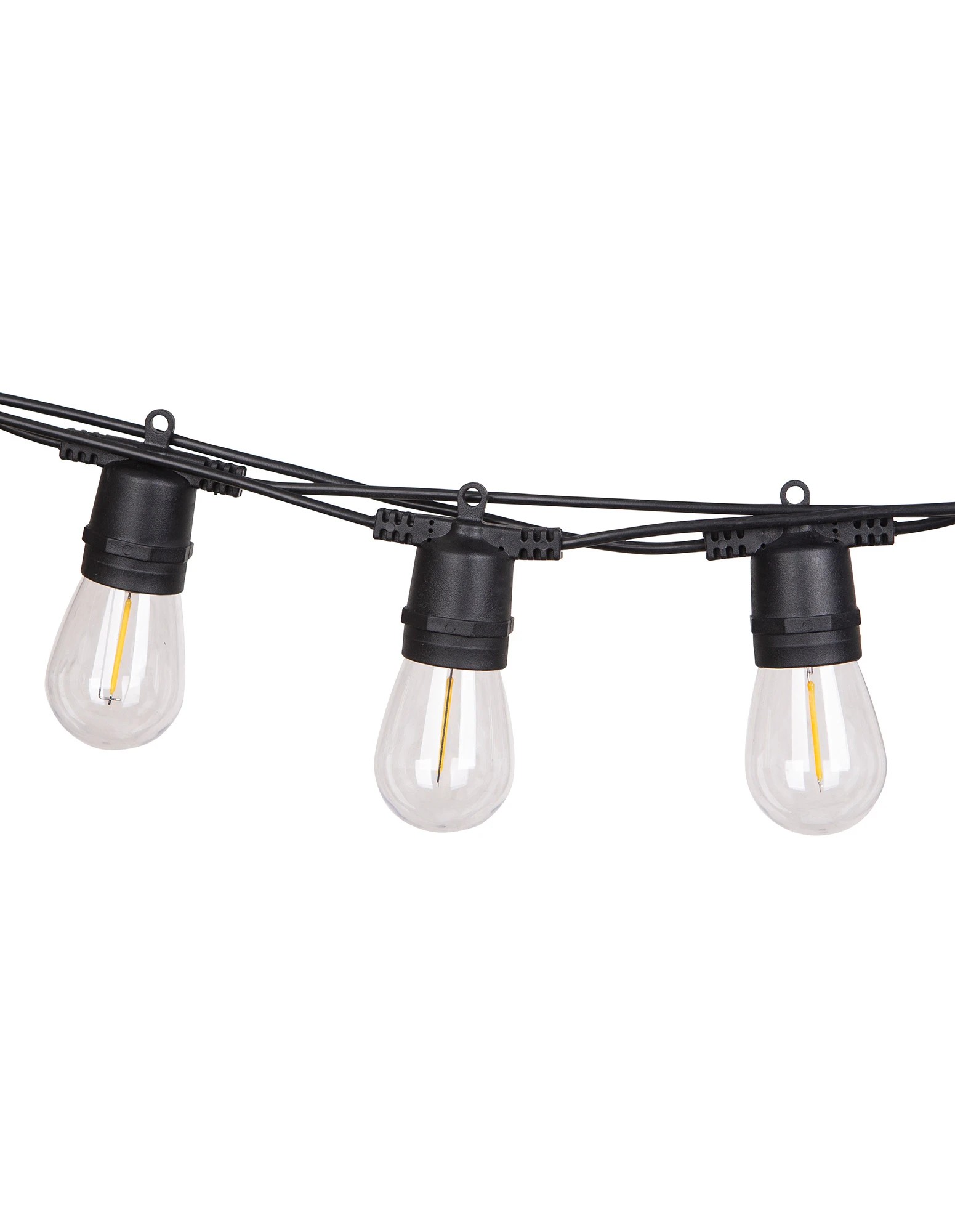4 LumiFx 10 Bulb Solar Outdoor Festoon Lights - White, 4 of 10