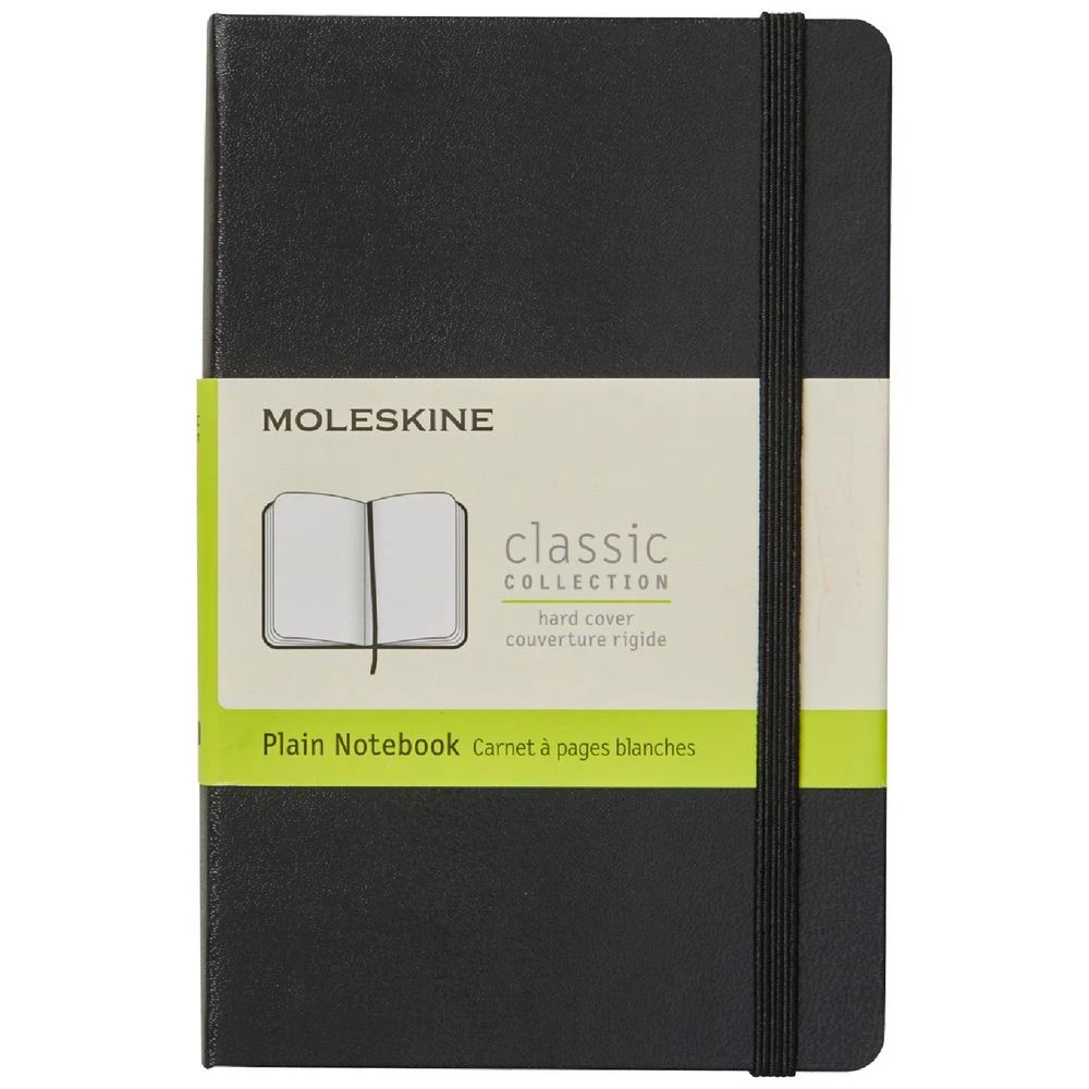 1 Moleskine Classic Hard Cover Plain Pocket Notebook Black, 1 of 4