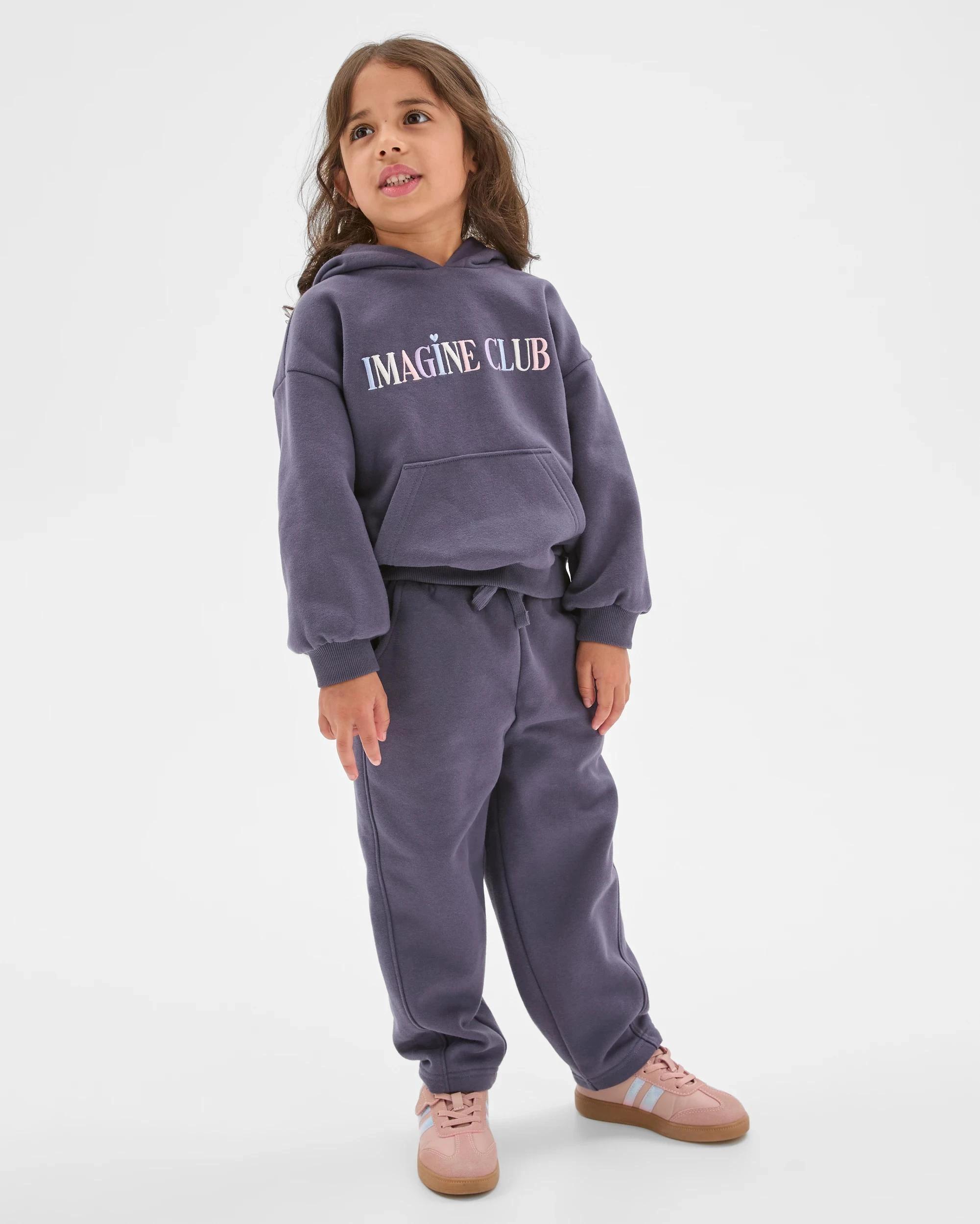 4 Target Kids Fashion Heavyweight Barrel Leg Trackpants DARK PURPLE, 4 of 6