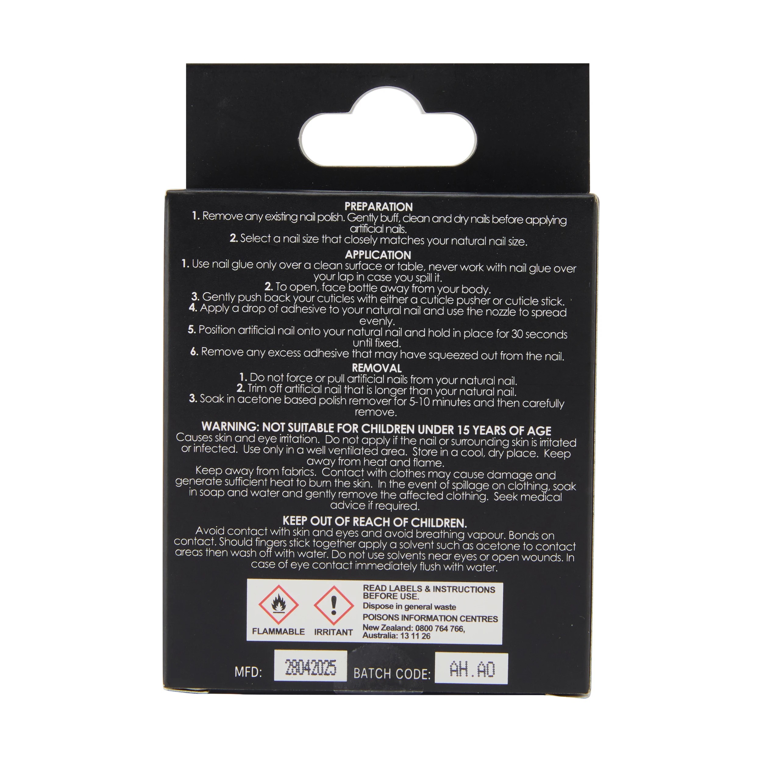 4 OXX Cosmetics 24 Pack Artificial Nails with Adhesive - Almond Shape, Butterfly Wings, 4 of 4