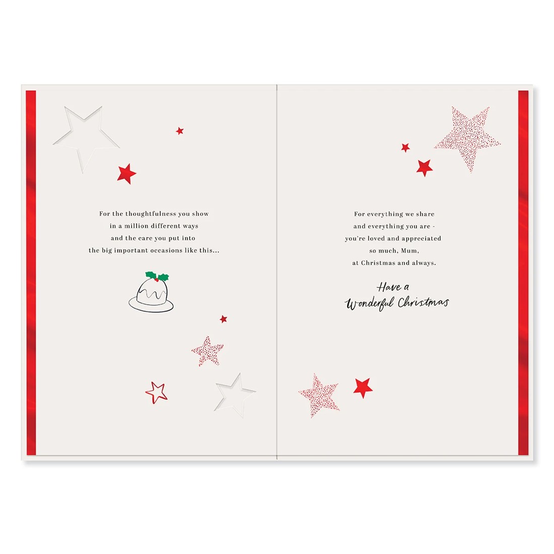 2 Hallmark Christmas Card for Mum - Pudding, 2 of 3