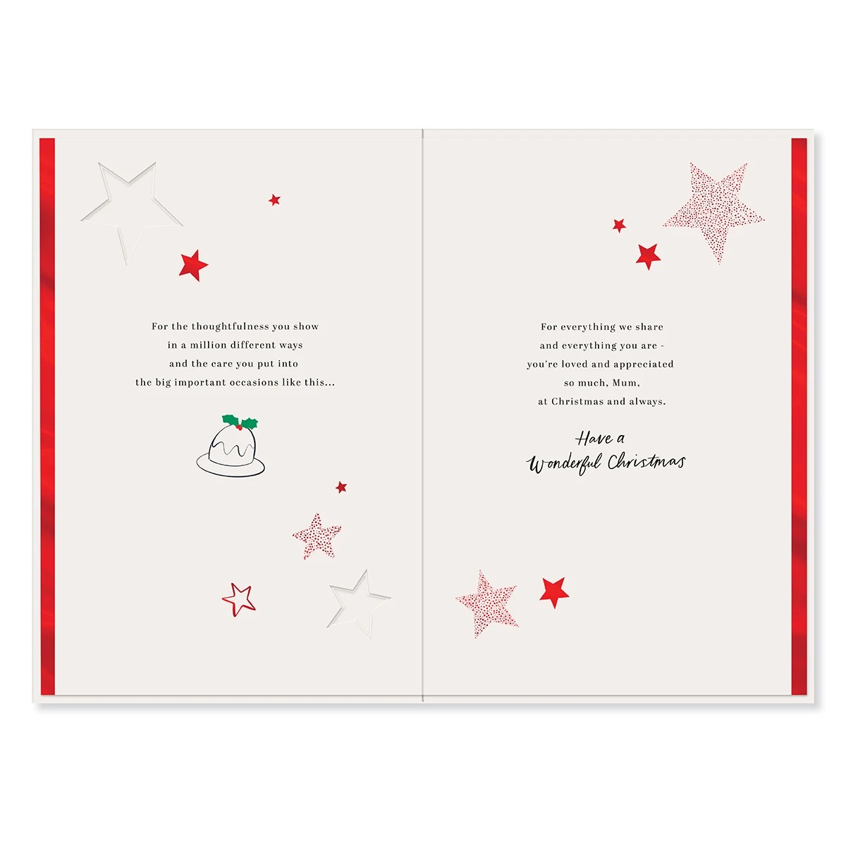 2 Hallmark Christmas Card for Mum - Pudding, 2 of 3