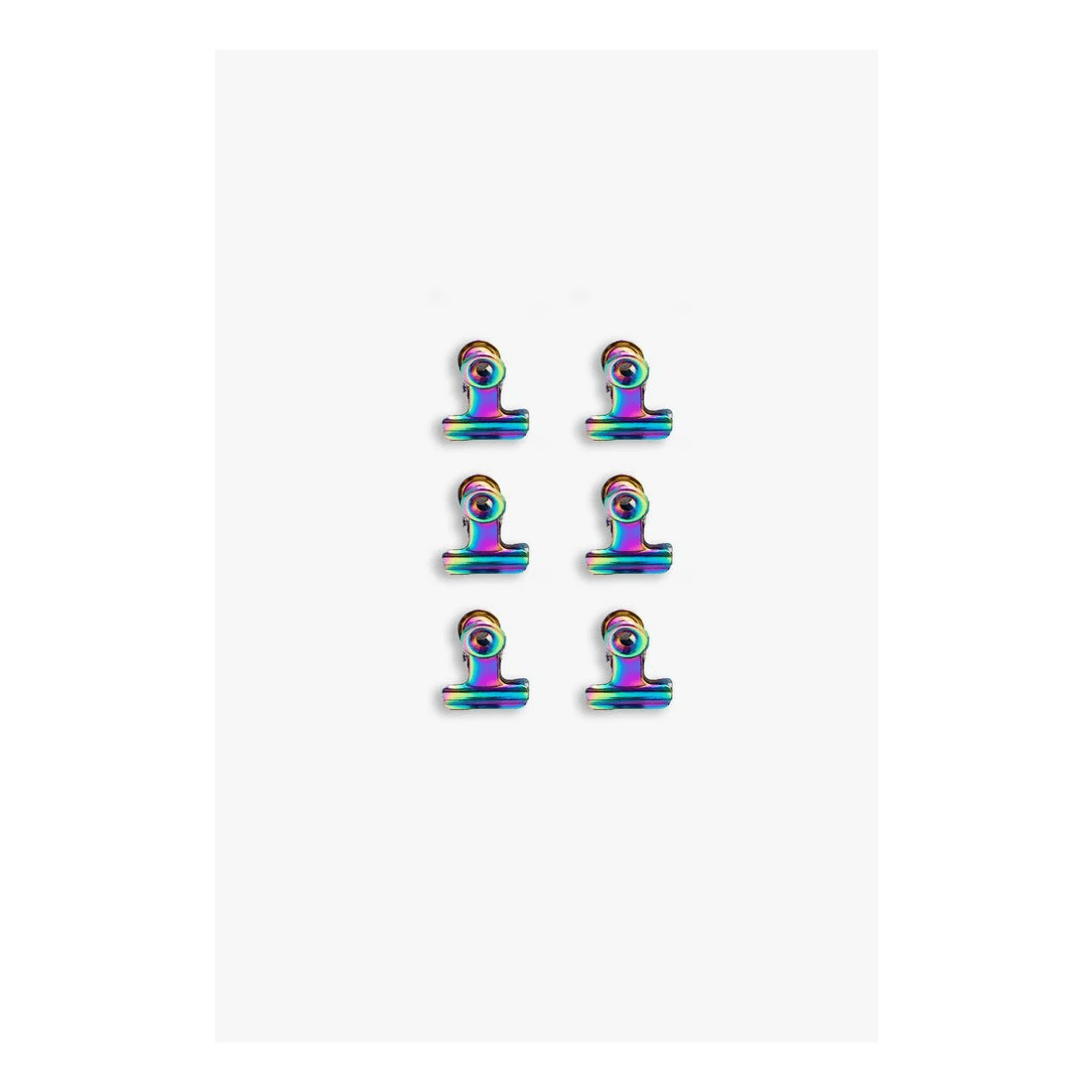 2 Three By Three Metal Magnet Clips Small Iridescent 6 Pack, 2 of 3