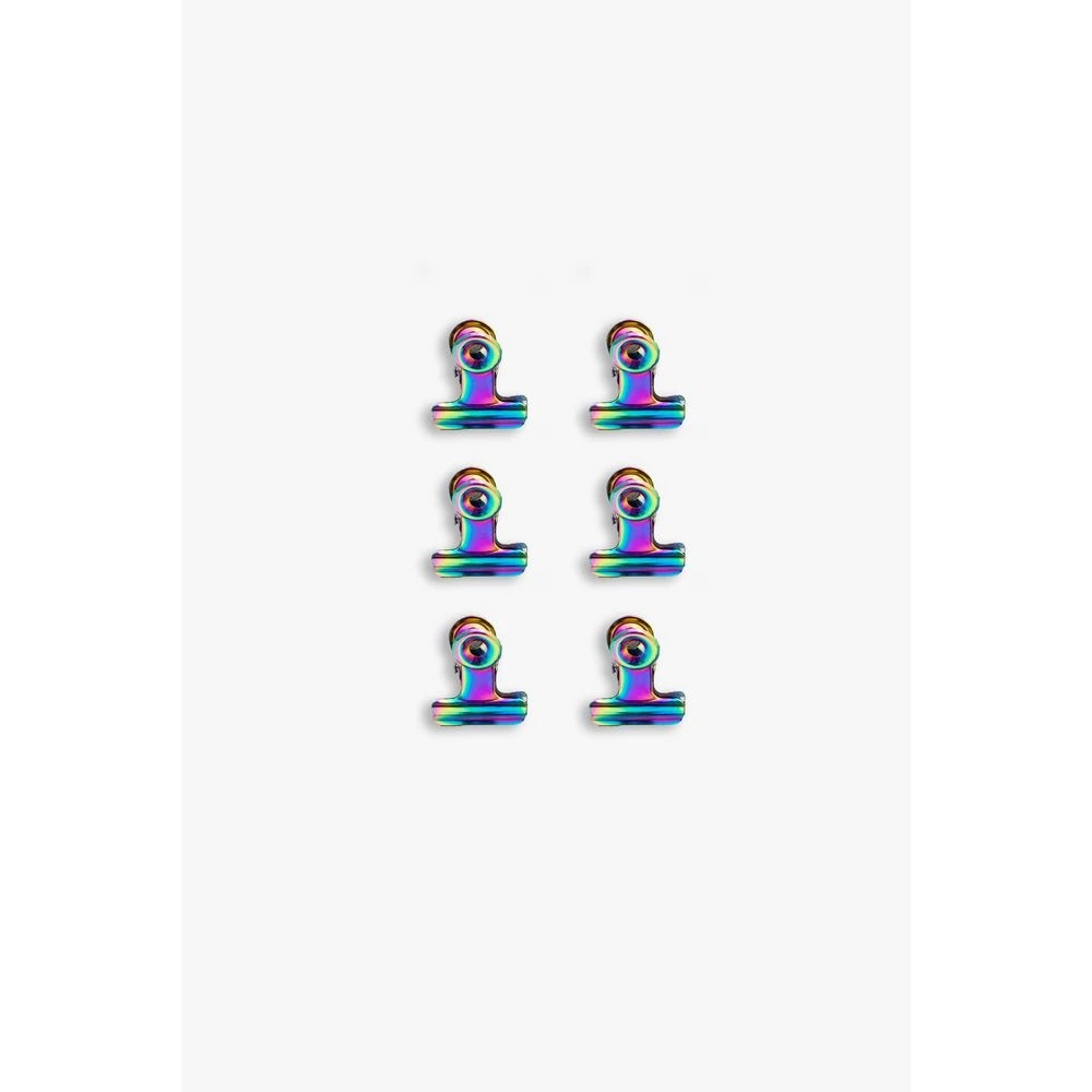 2 Three By Three Metal Magnet Clips Small Iridescent 6 Pack, 2 of 3